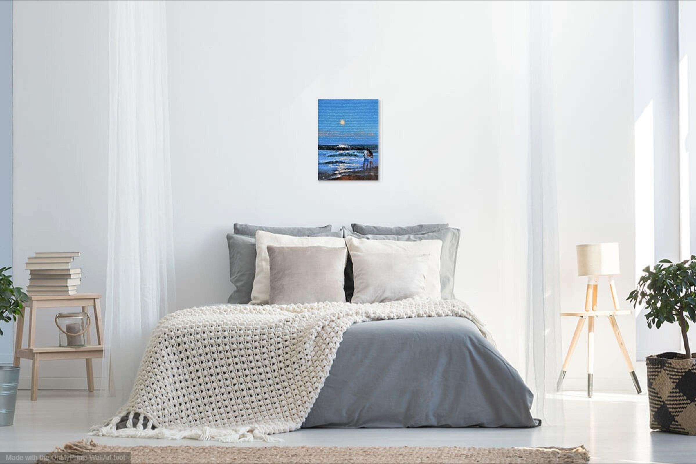Romantische Blautöne 40X30 Ölgemälde im Angebot 10