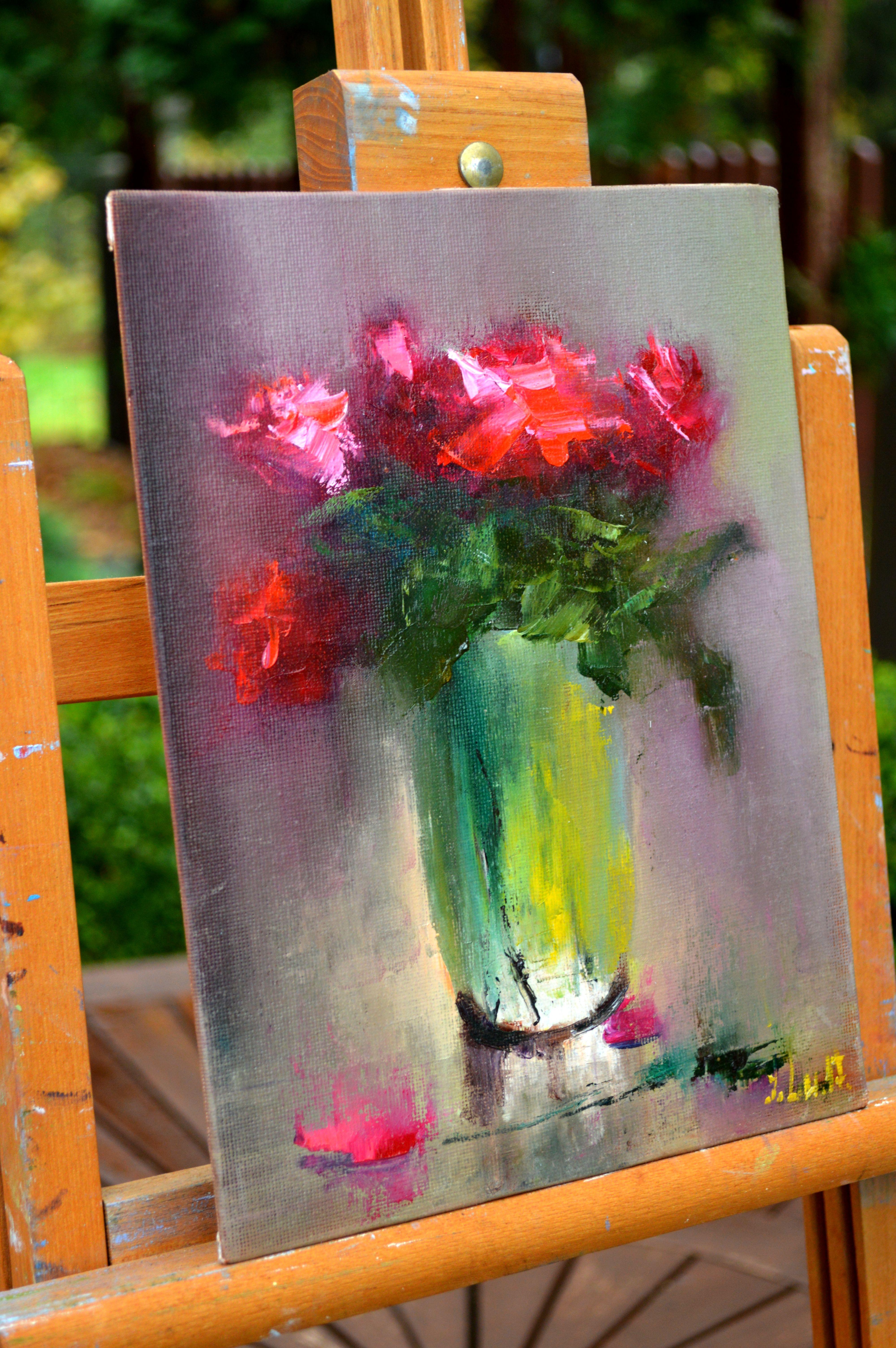 Roses 24X18 oil on canvas.Valentine’s Day gifts art.  For Sale 2