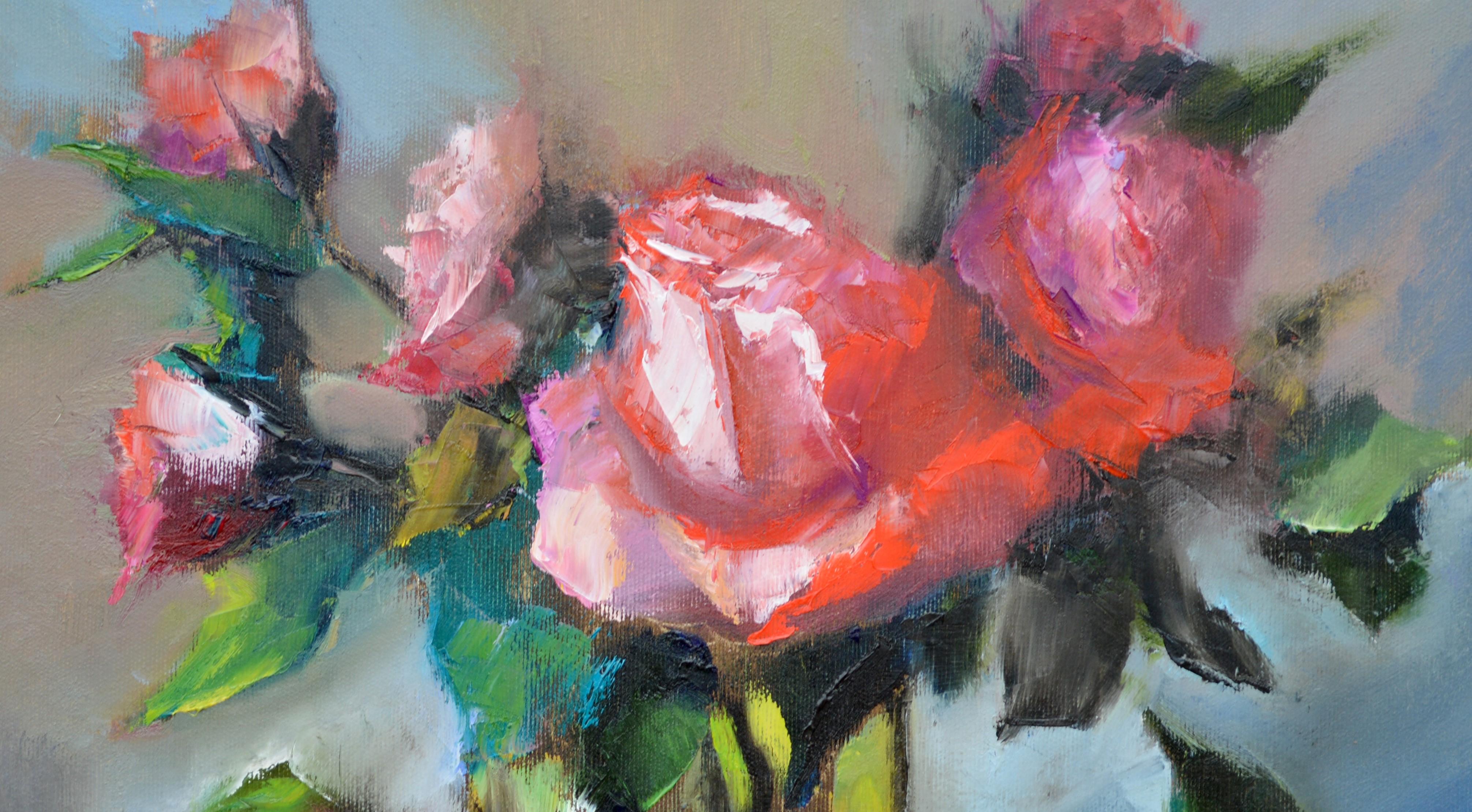 Roses - Painting by Elena Lukina