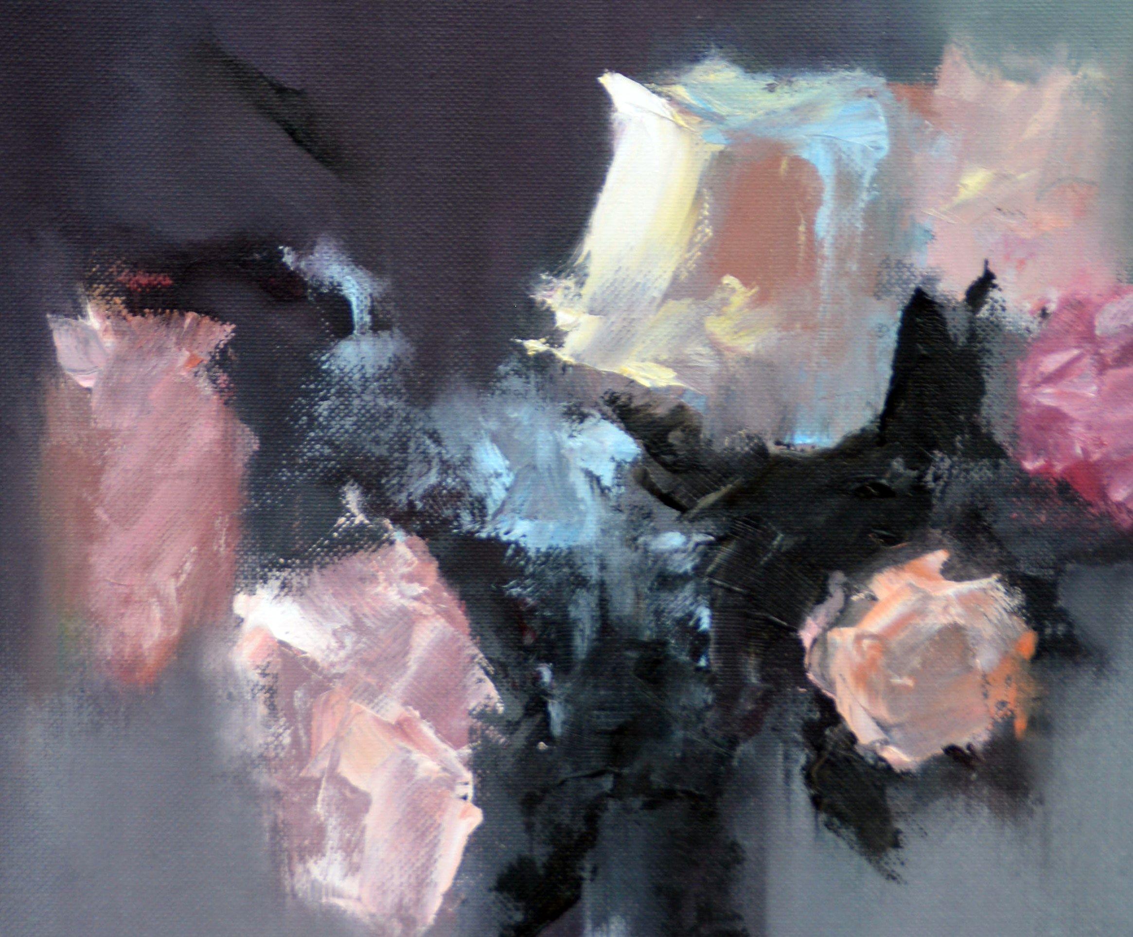 Rosas en un jarrón 50X40 pintura al óleo - Painting de Elena Lukina