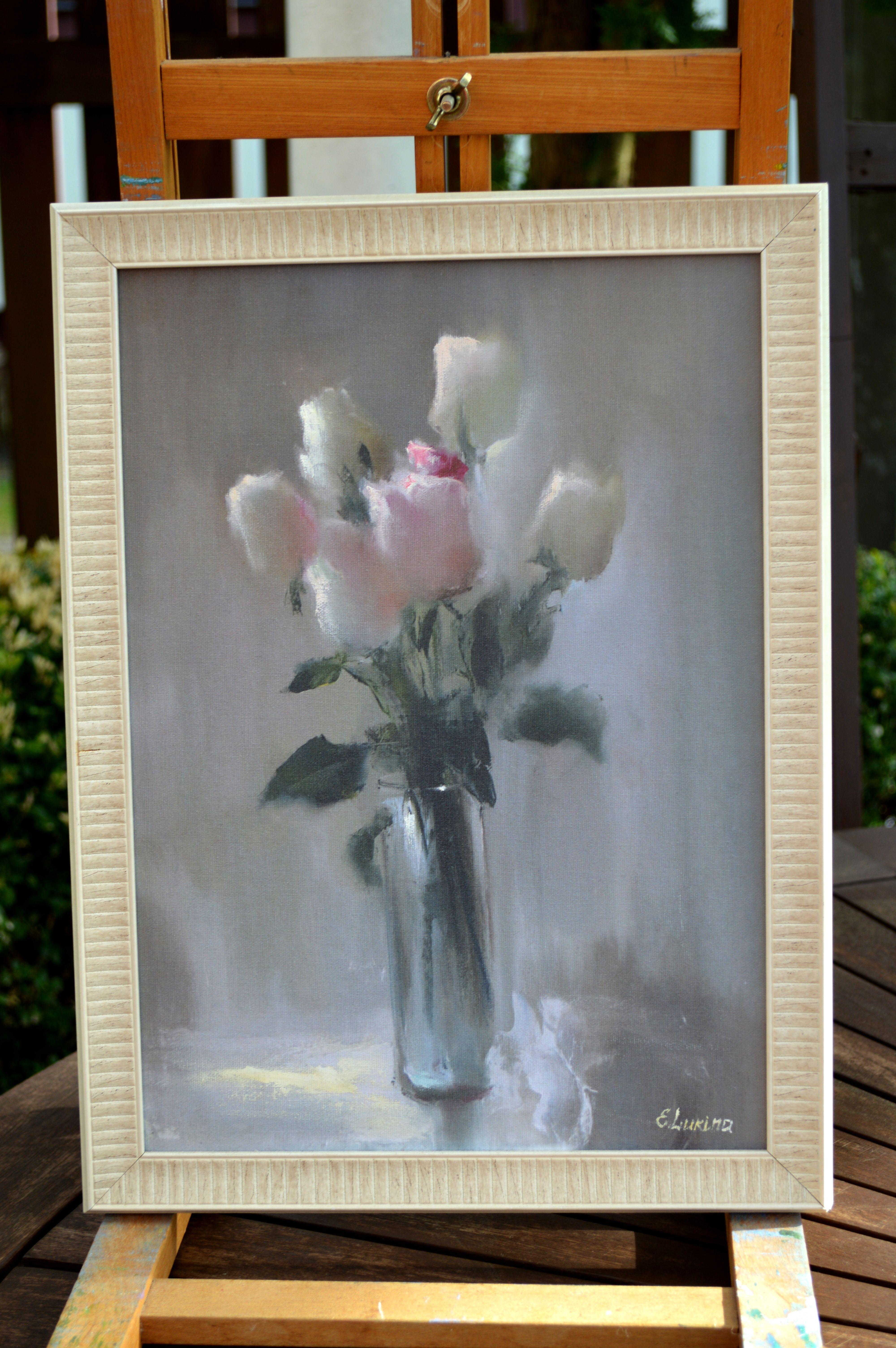 Rose in vaso - Painting di Elena Lukina