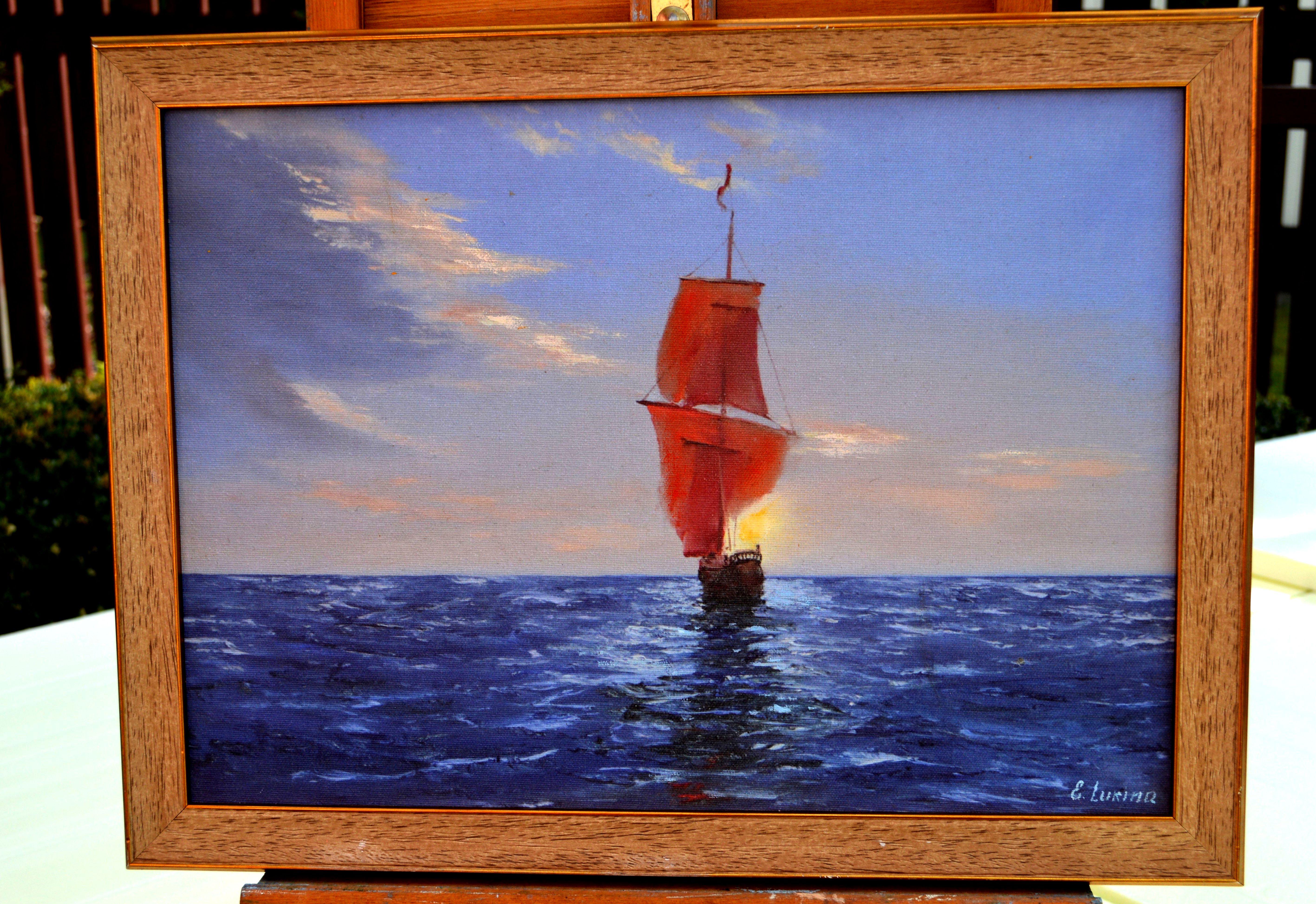 Velas Escarlata - Painting de Elena Lukina