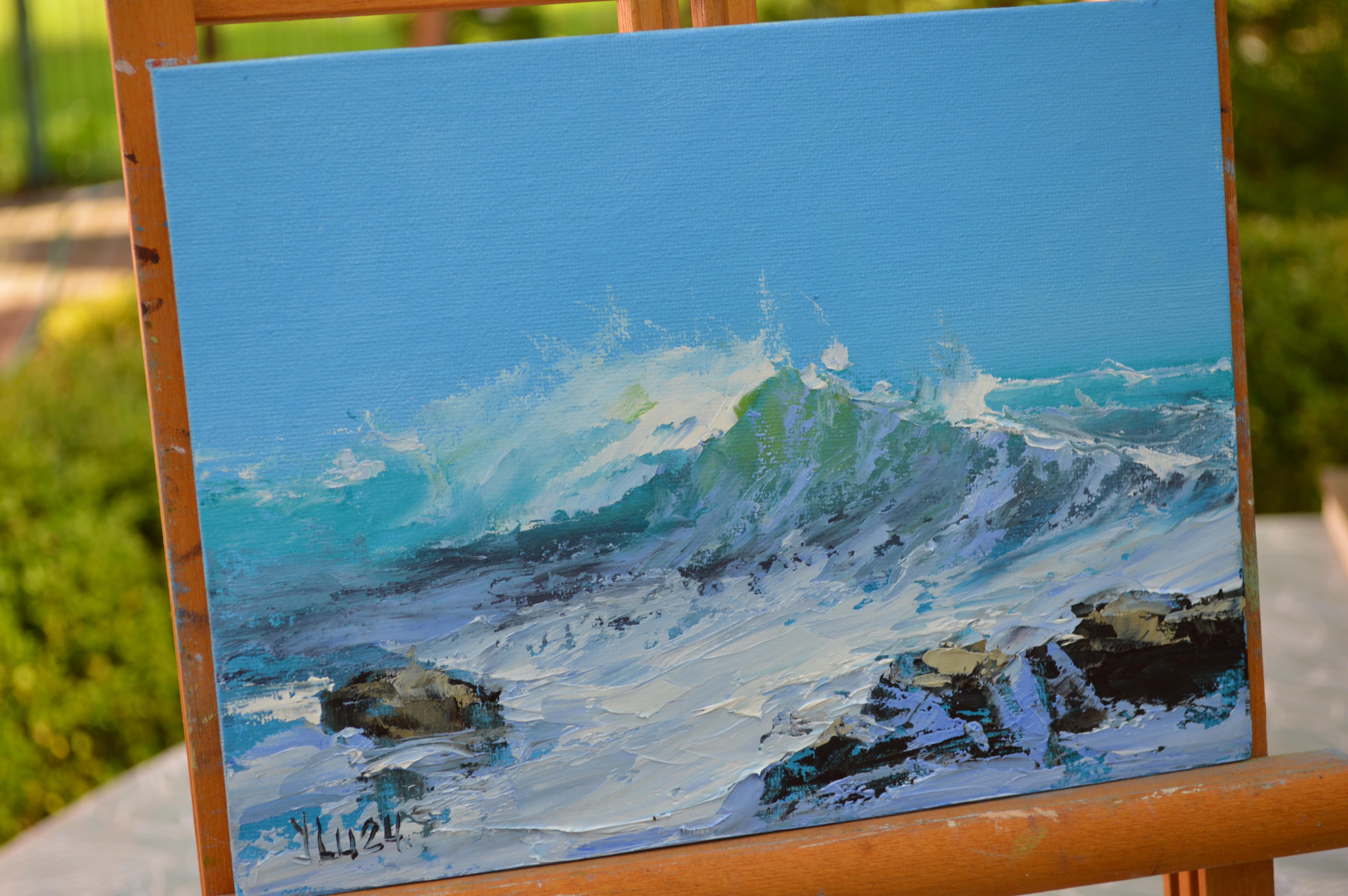 Sea 24-2024 - Expressionist Painting by Elena Lukina
