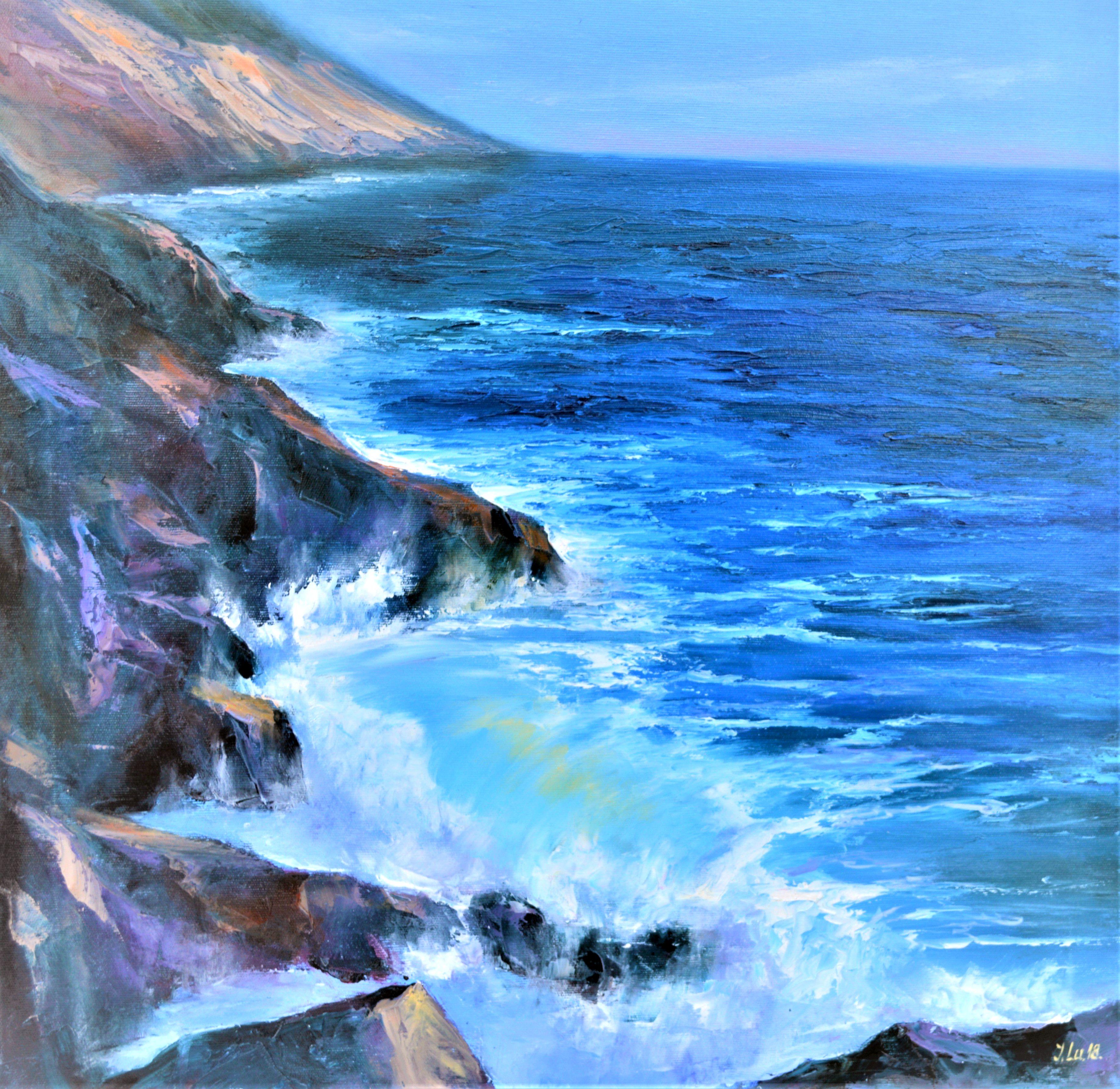 Elena Lukina Landscape Painting - Sea element