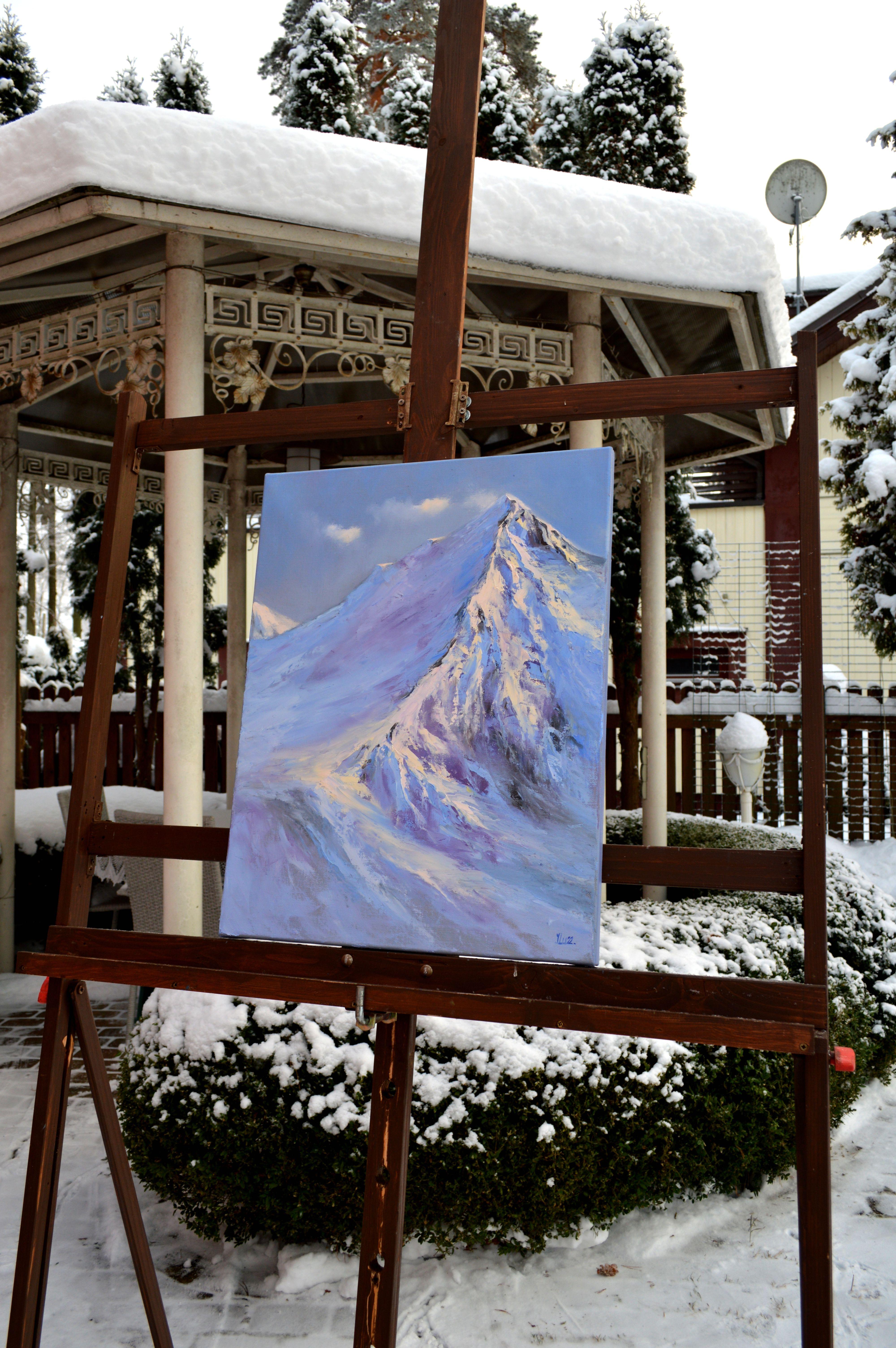 Through the textured layers of oil paint, I've sought to express the raw, exhilarating power of nature. My brushstrokes breathe life into this canvas, capturing the dynamic interplay of light and shadow that dance across the majestic peaks. This