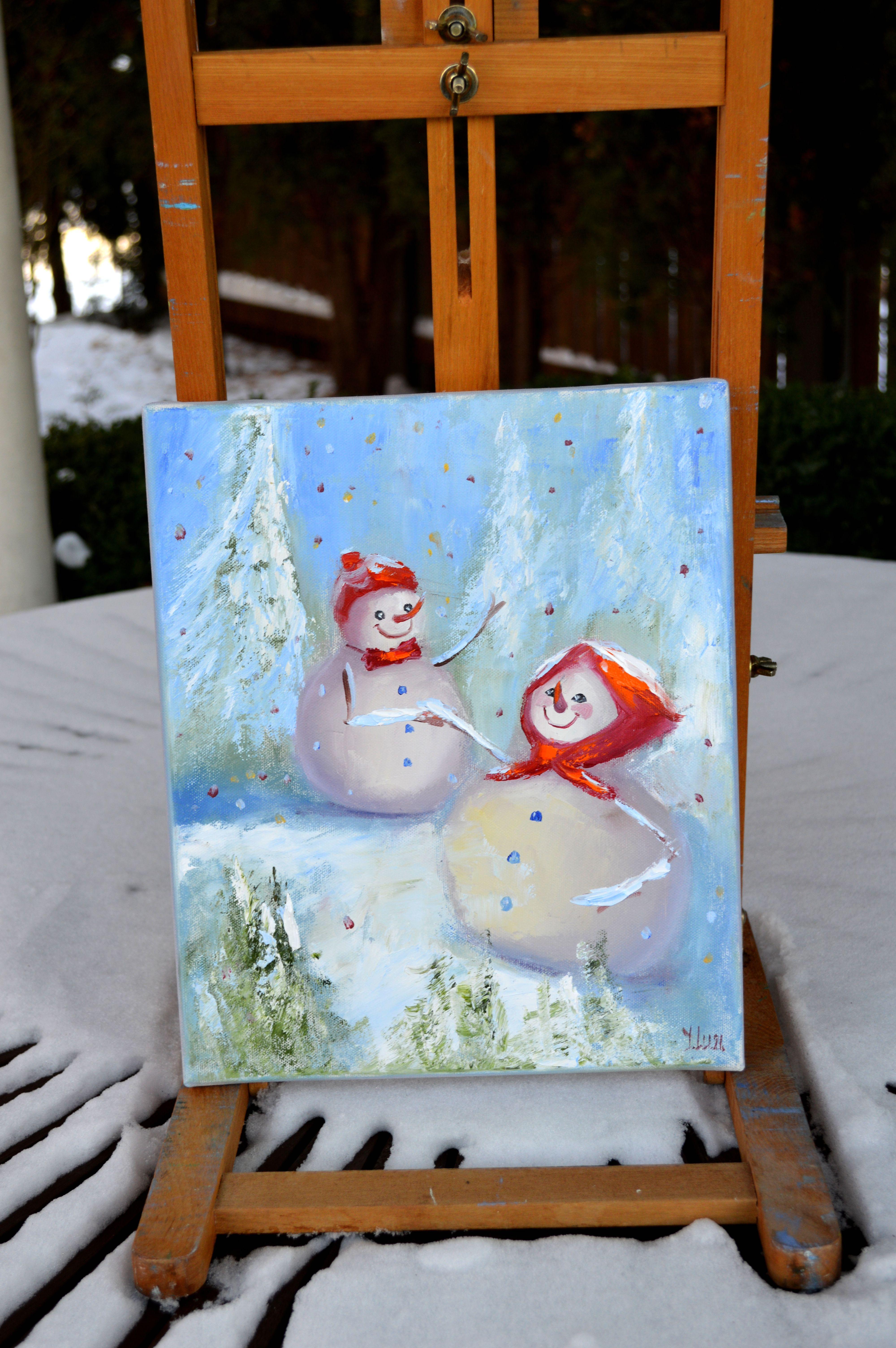 Valzer della neve - Painting di Elena Lukina