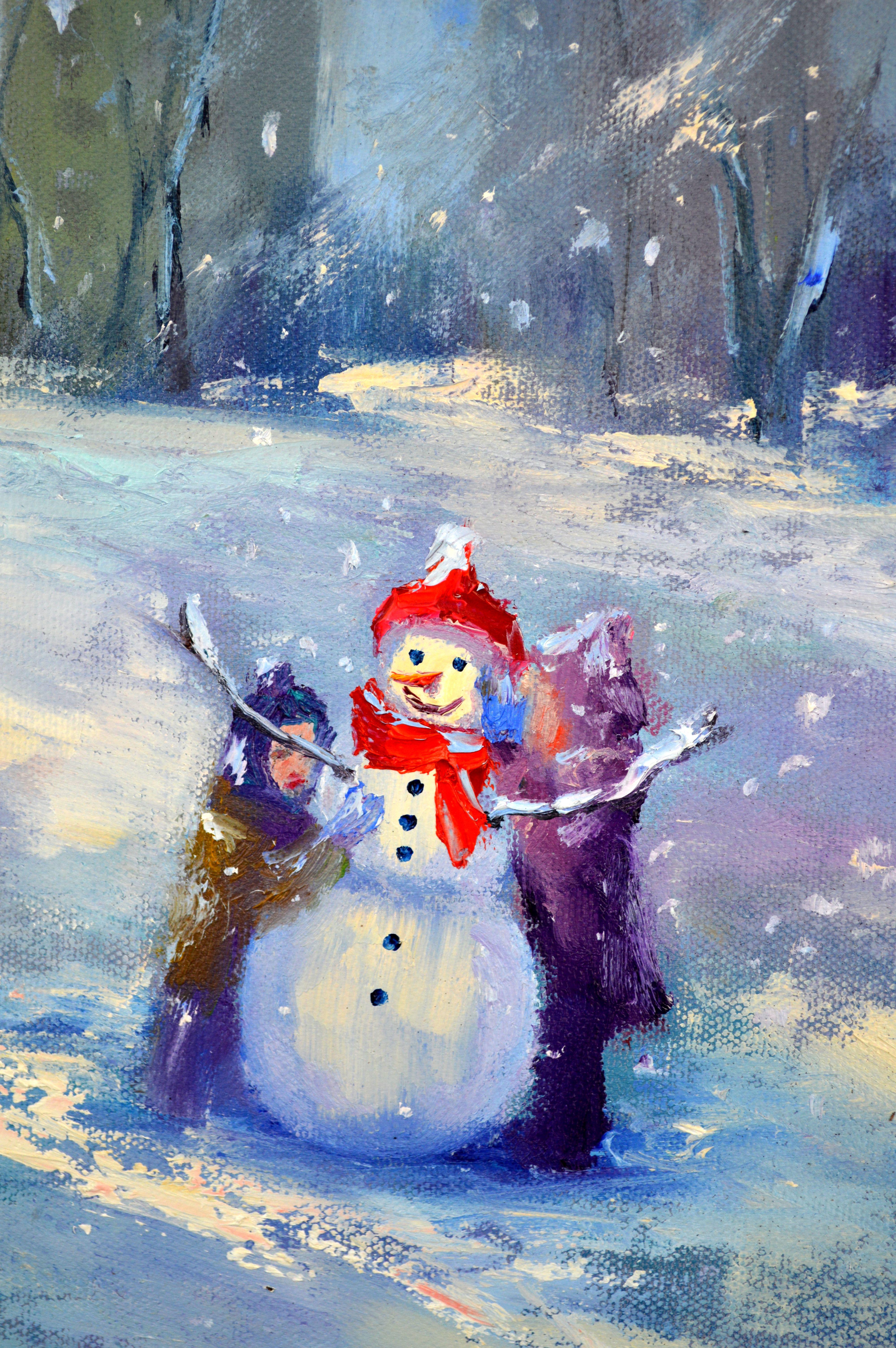 Muñeco de nieve y árboles de Navidad en venta 8
