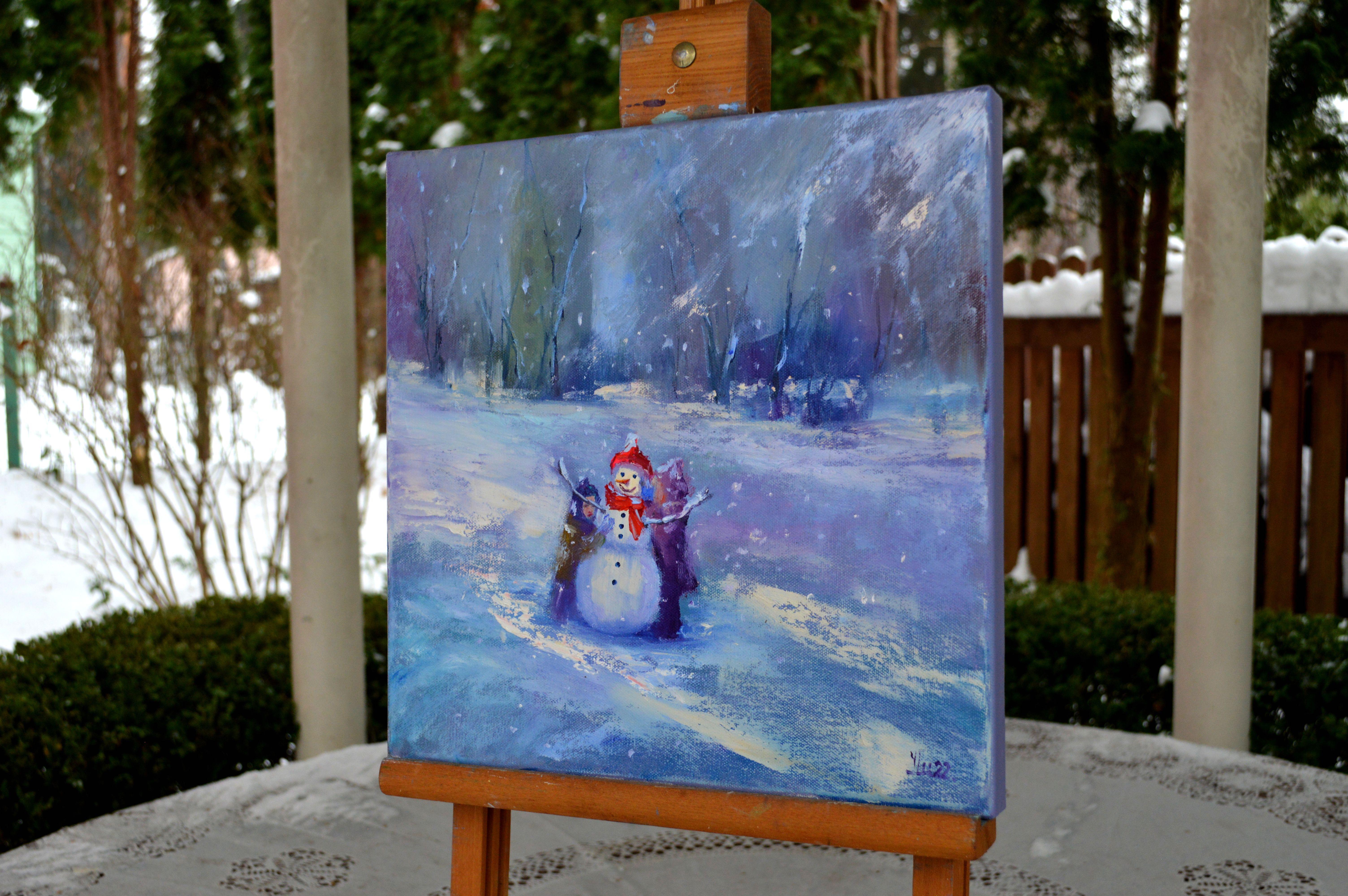 Muñeco de nieve y árboles de Navidad en venta 2
