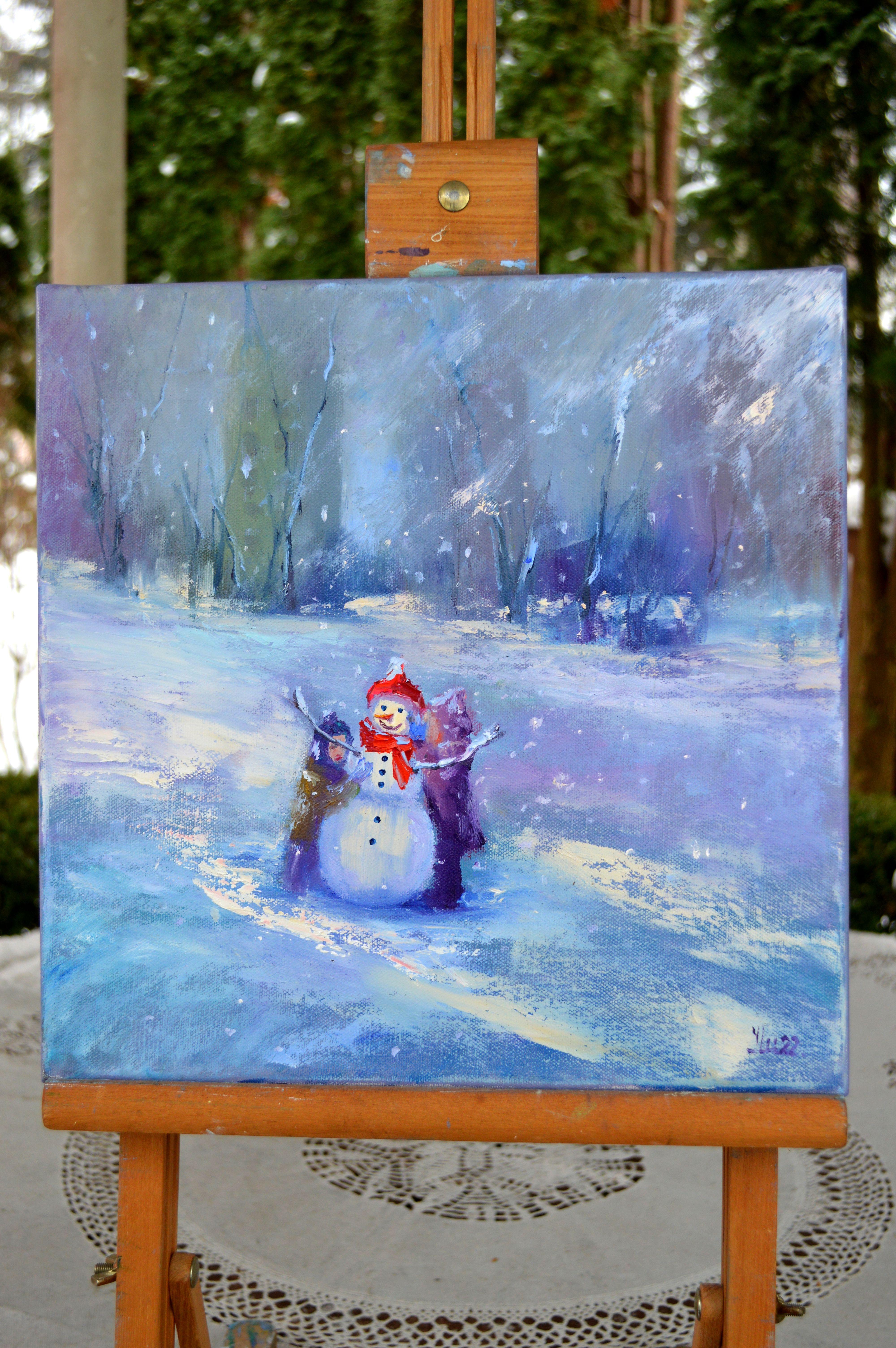 Muñeco de nieve y árboles de Navidad en venta 3