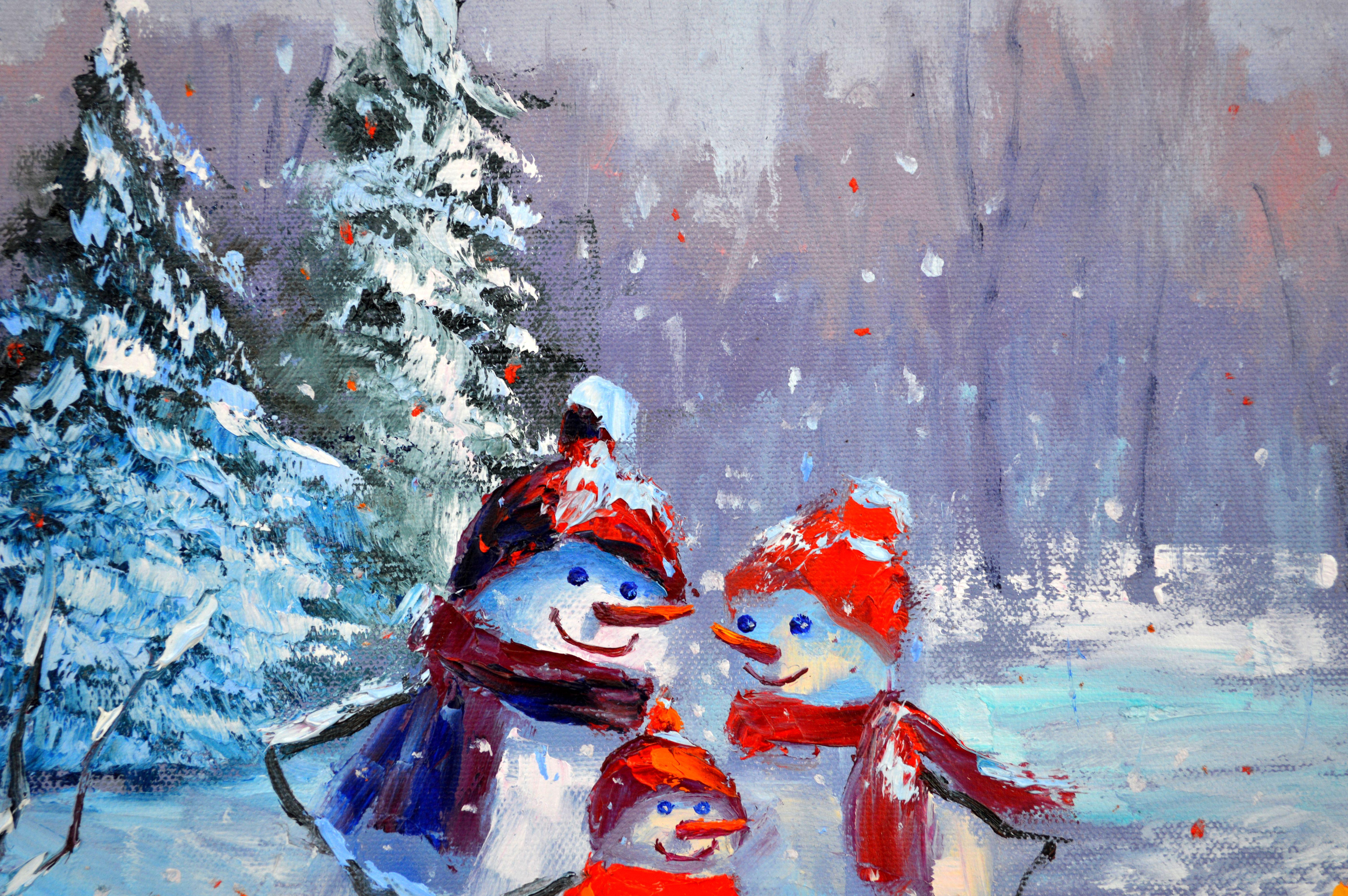Famille de bonhommes de neige en vente 8