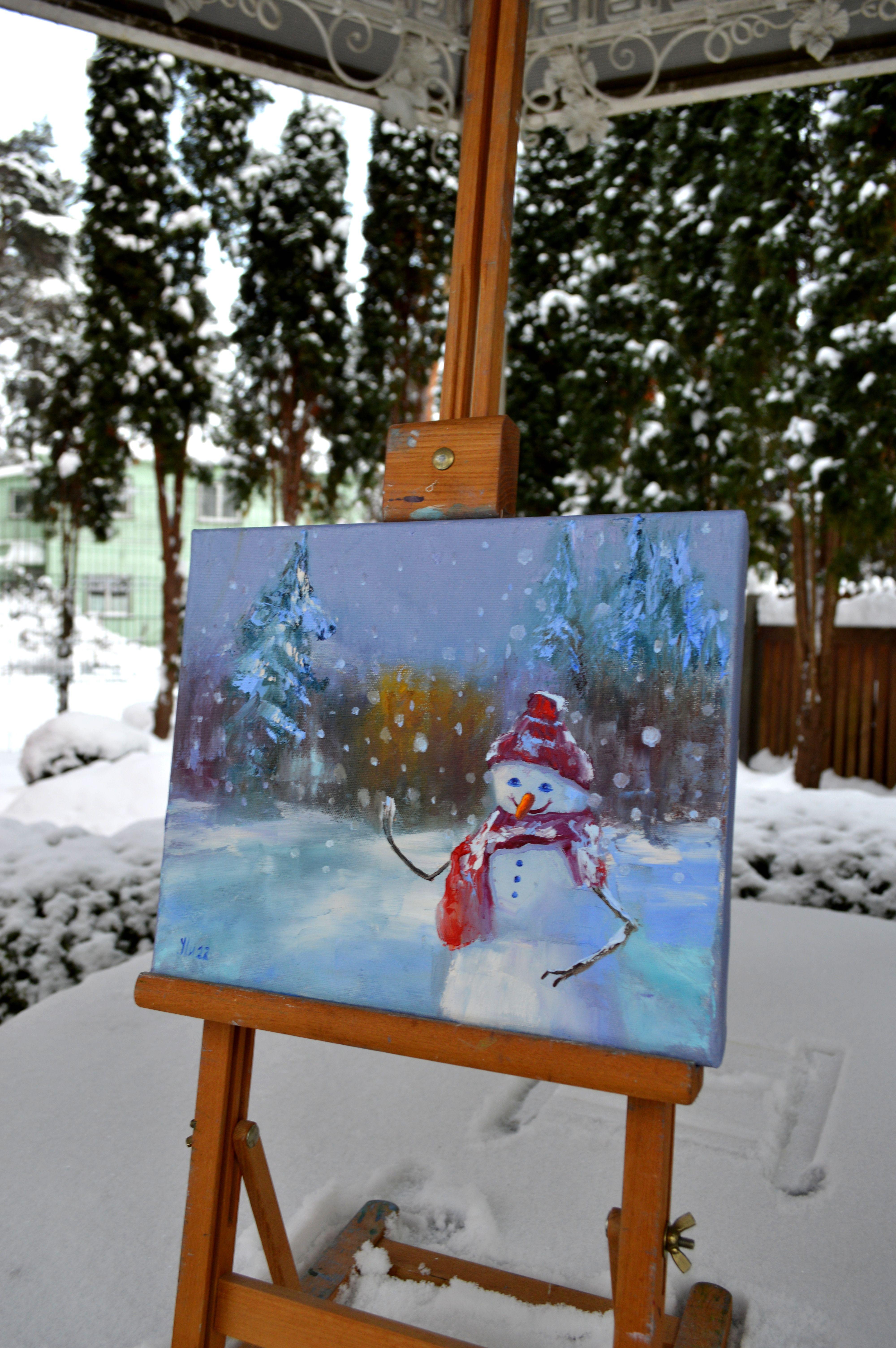 Snowman in a fairy forest For Sale 10