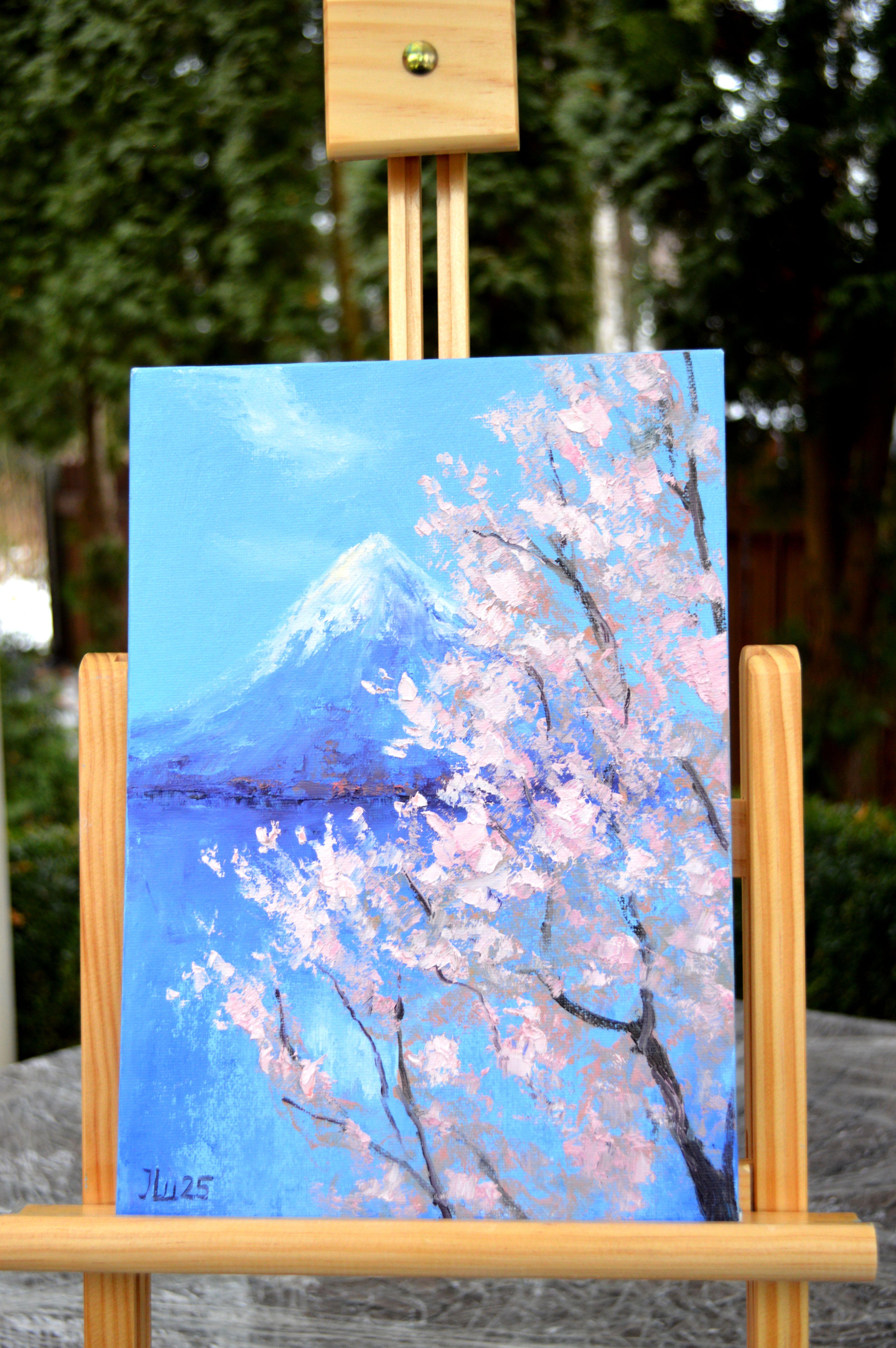 Spring at Mount Fuji - Painting by Elena Lukina