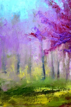 Spring – Impressionist Abstract Flower Tree Oil Painting Wall Art Canvas