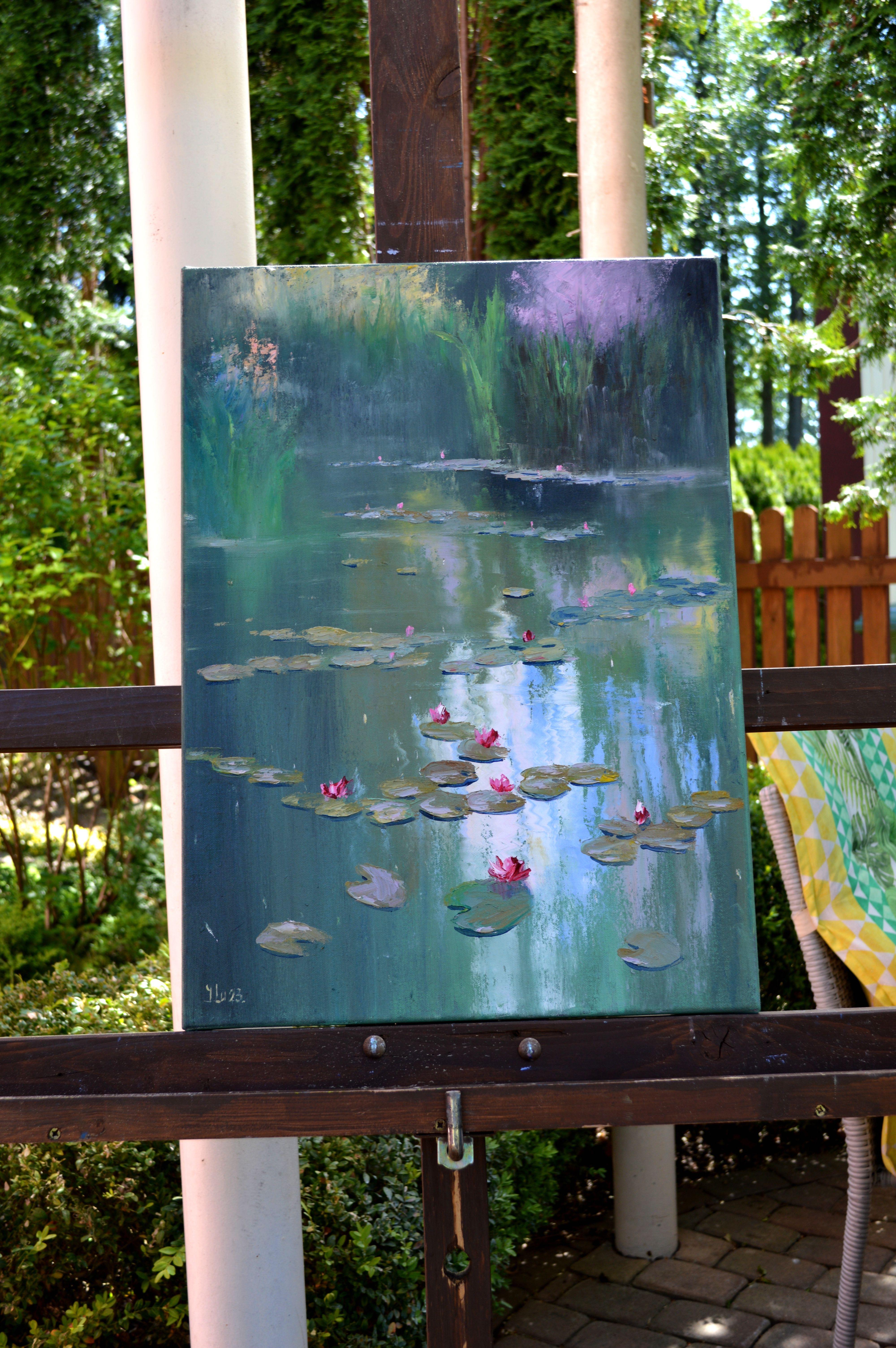 Quellteich 55X40 (Expressionismus), Painting, von Elena Lukina