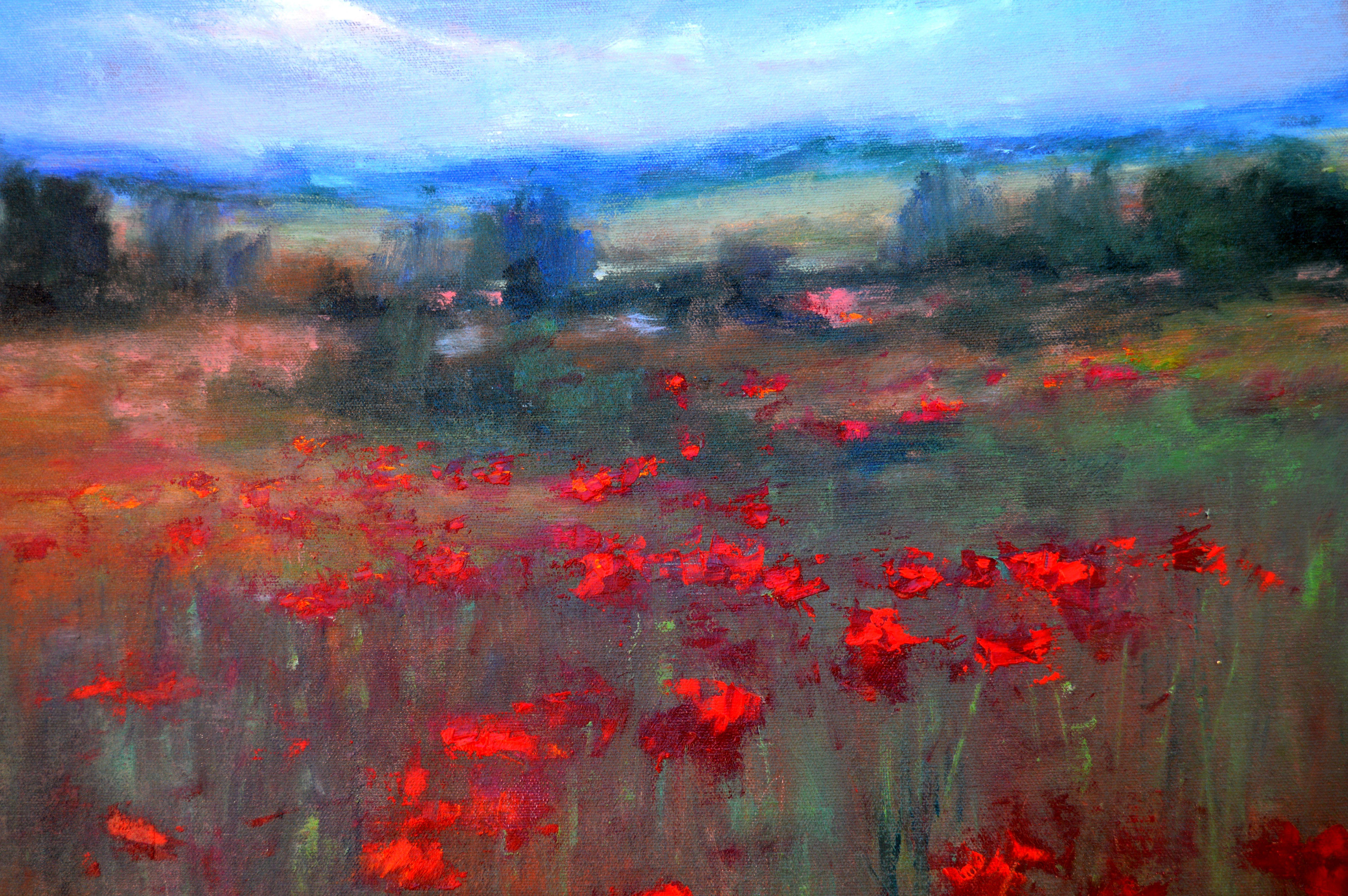 Spring poppies 50X50 For Sale 6