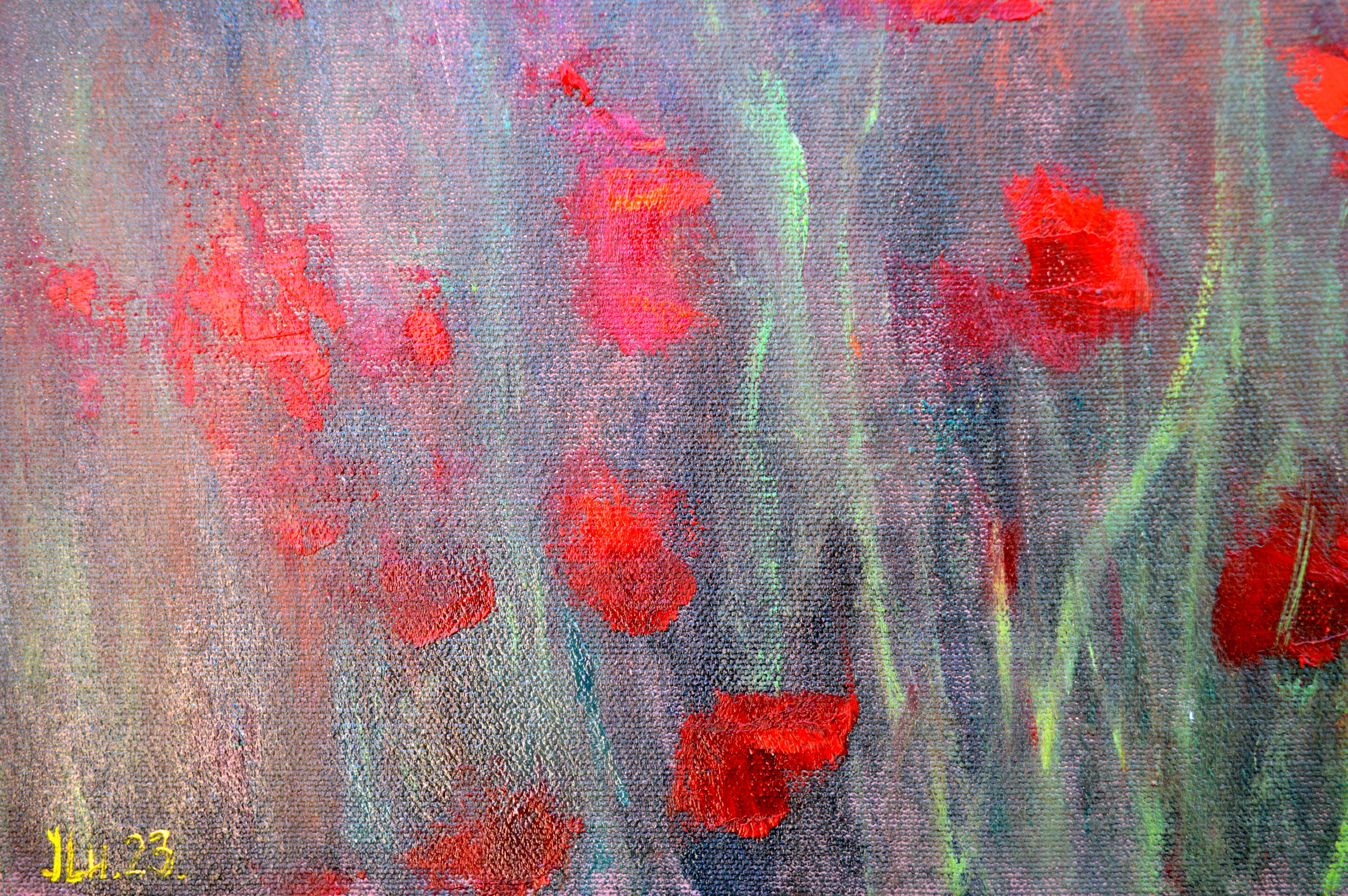 Spring poppies 50X50 For Sale 9