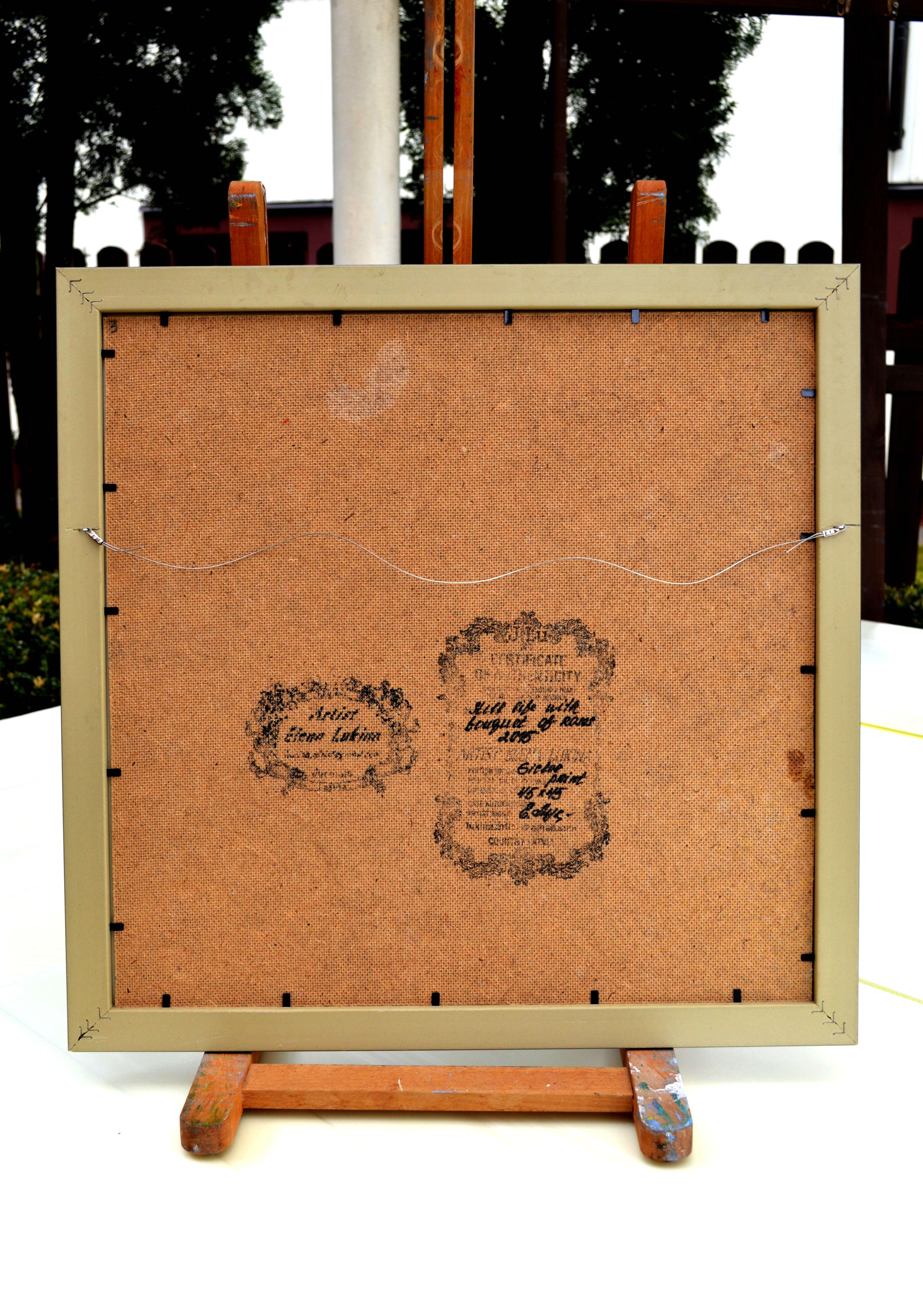 Bodegón con ramo de rosas Impresión Giclée en venta 1