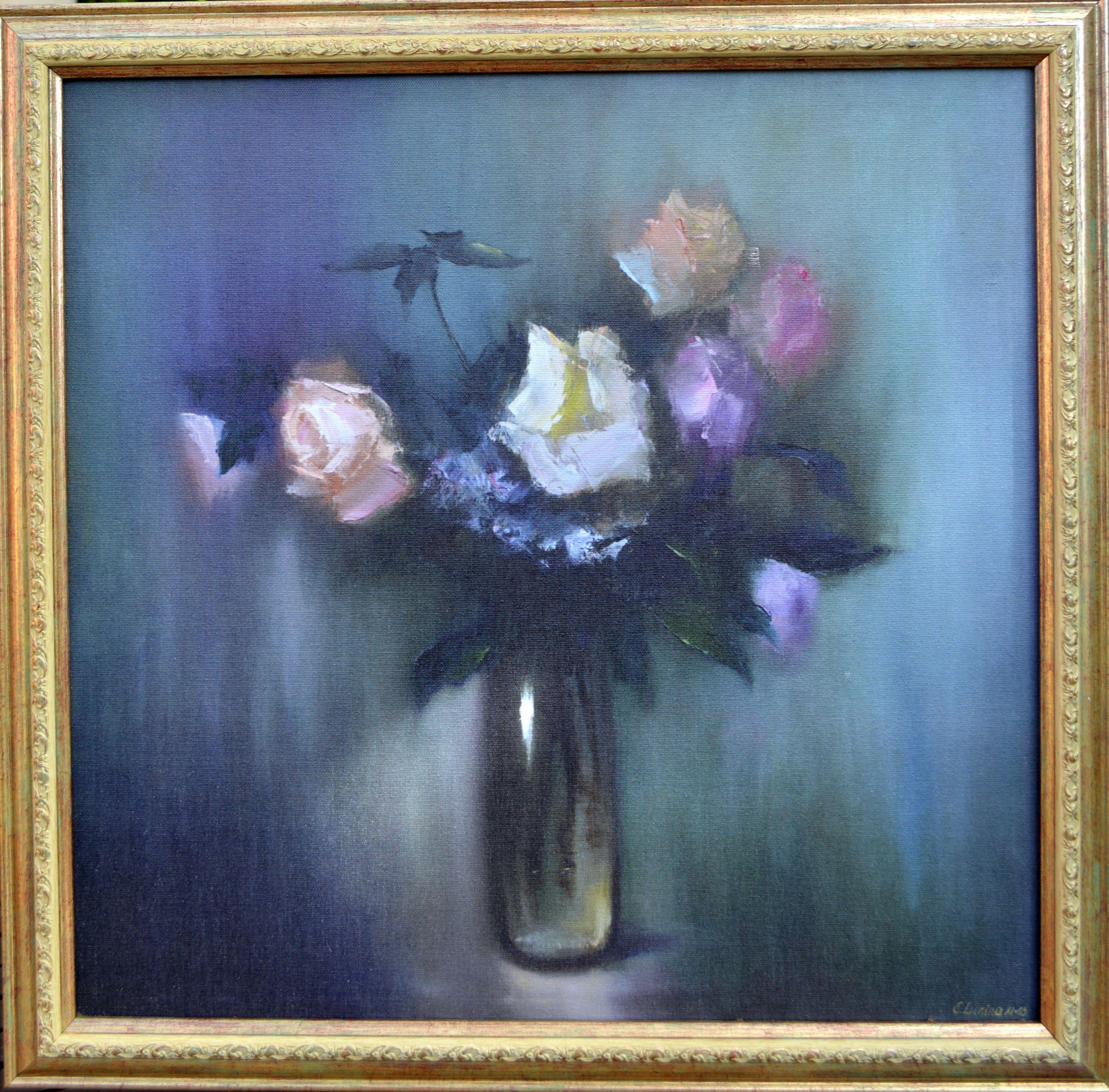 Bodegón con ramo de rosas Impresión Giclée
