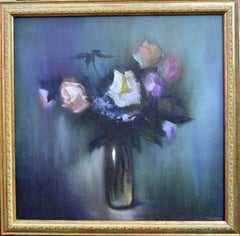Natura morta con bouquet di rose Stampa Giclée