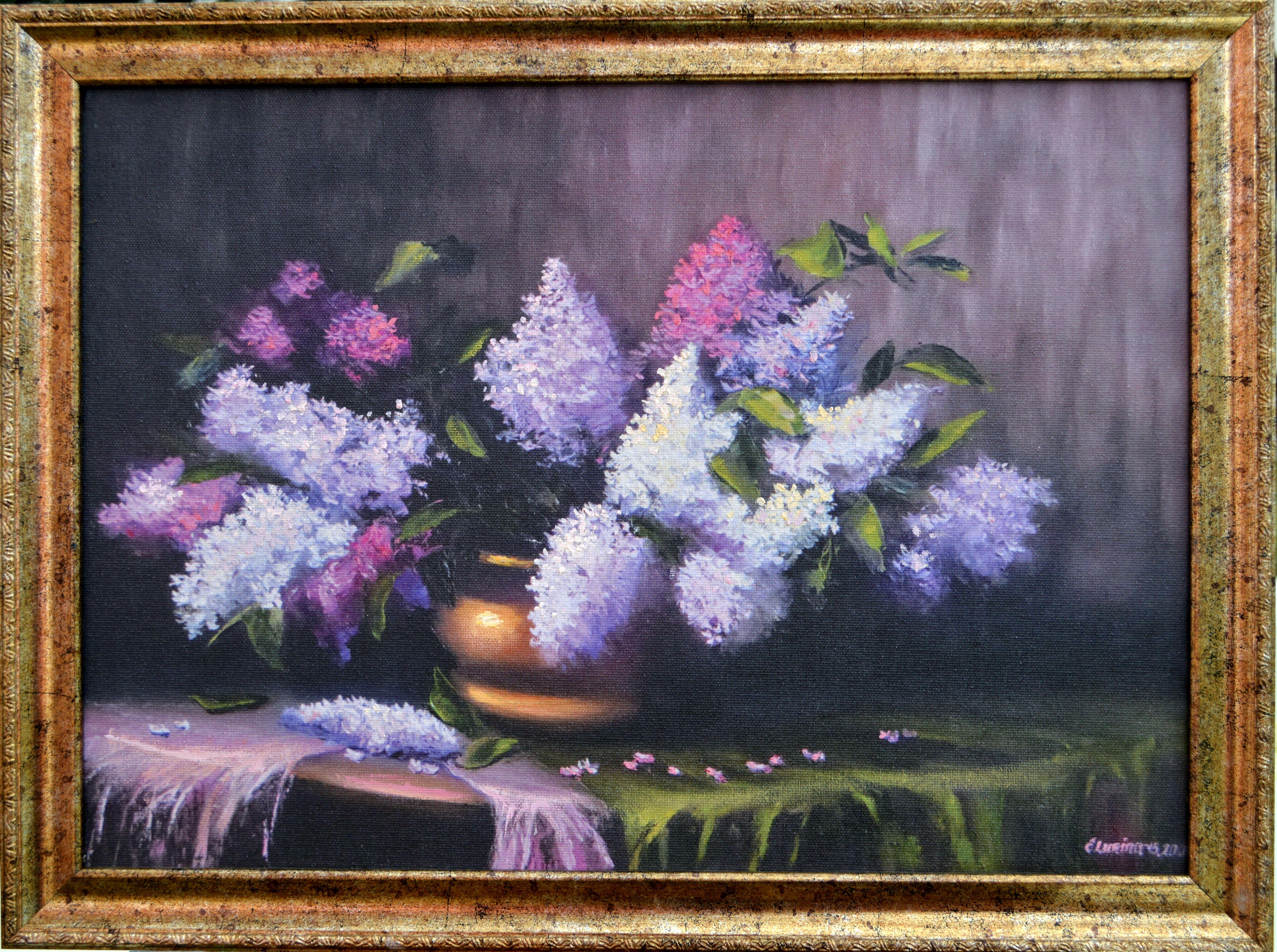 Still-Life Painting di Elena Lukina - Natura morta con lillà