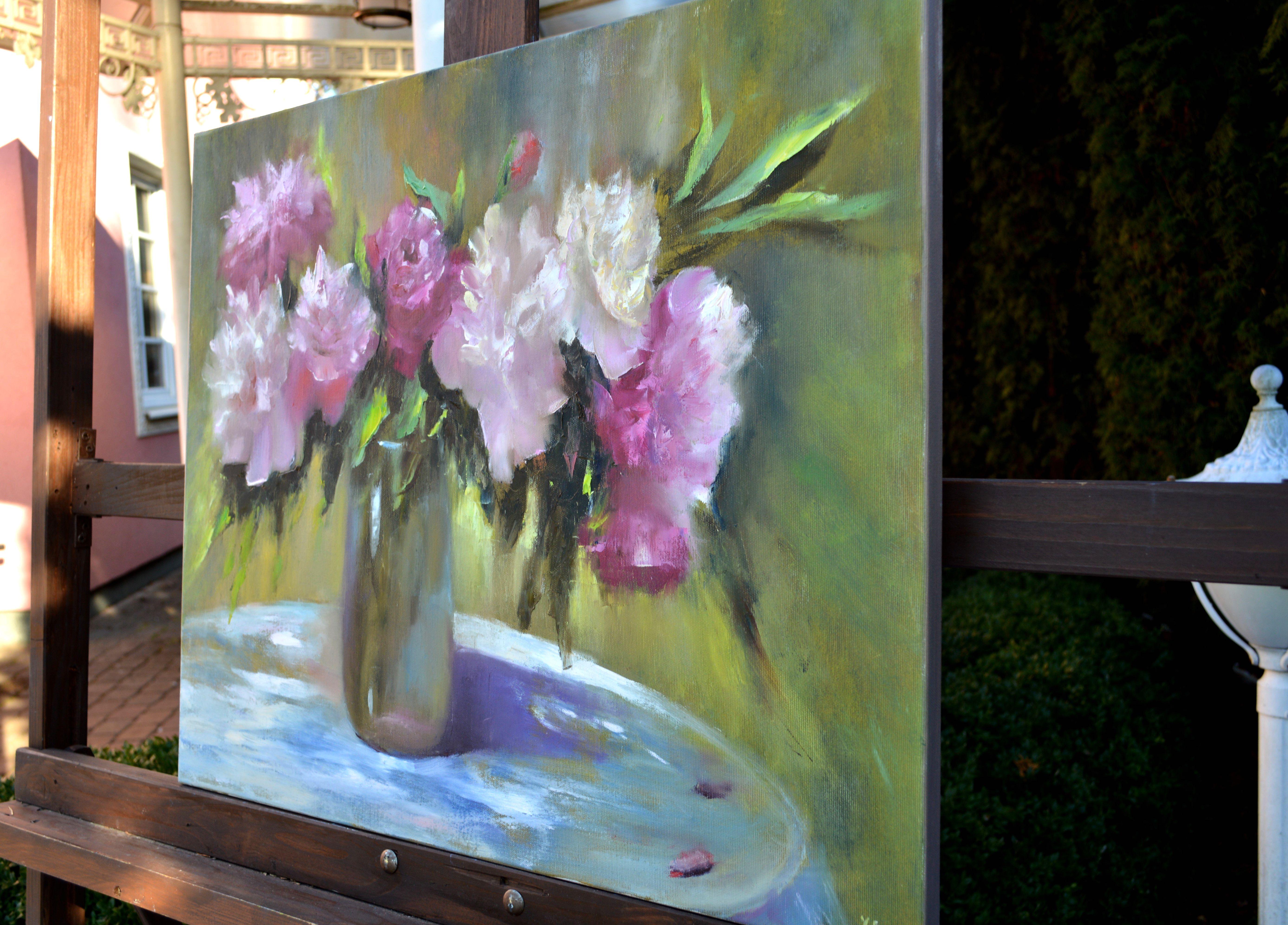 Still life with peonies For Sale 5