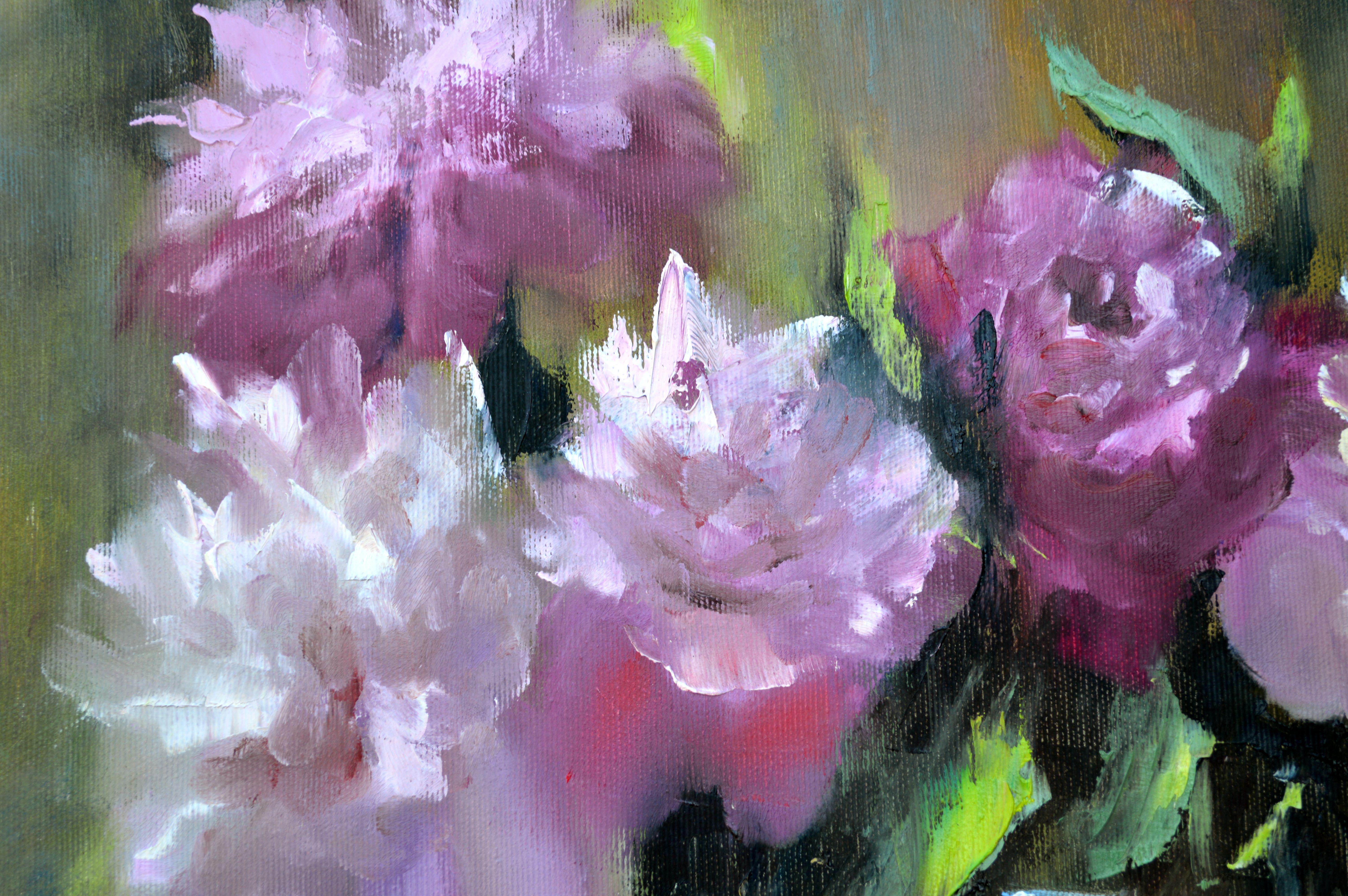 Still life with peonies For Sale 10