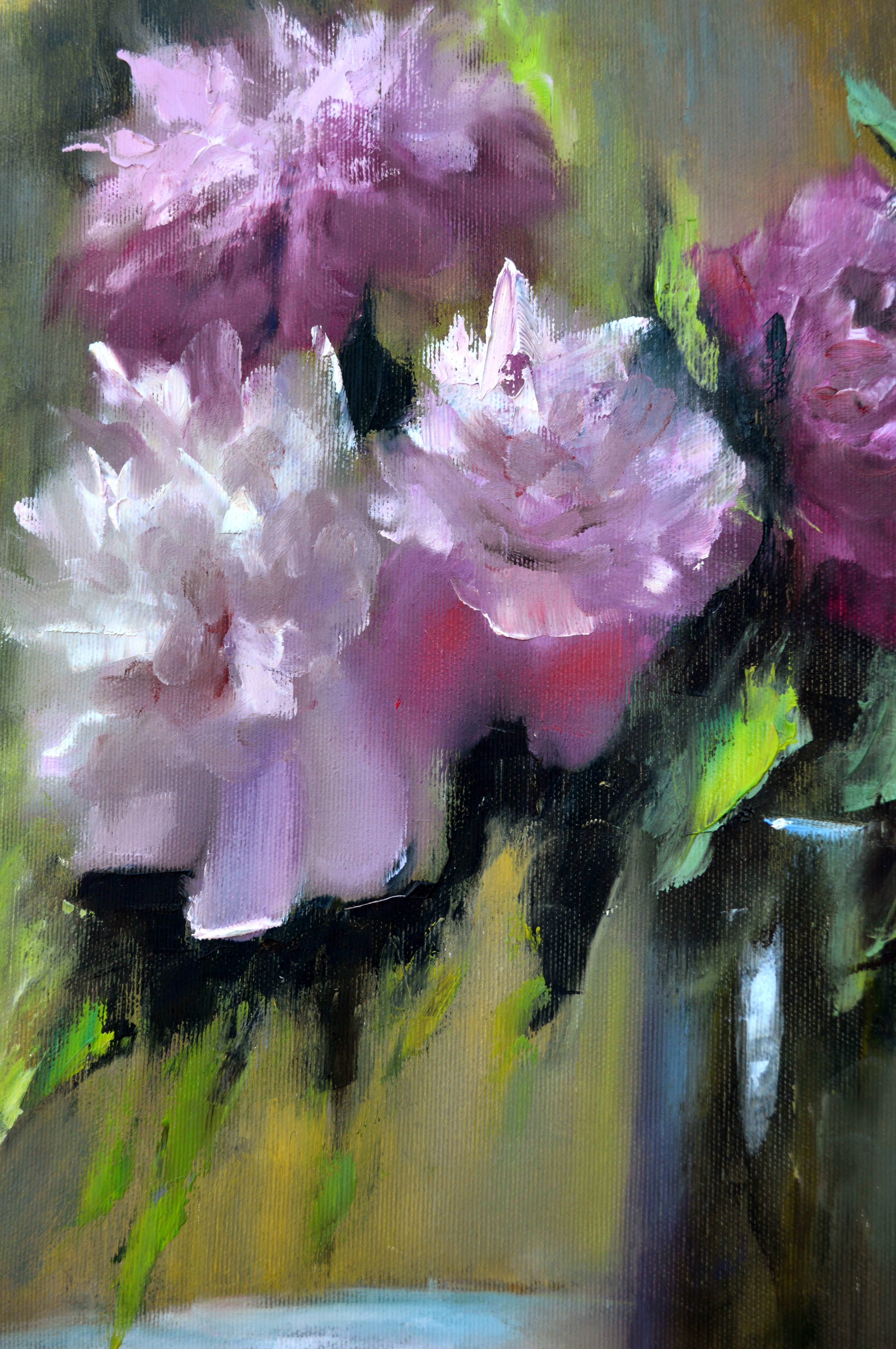 Still life with peonies For Sale 12