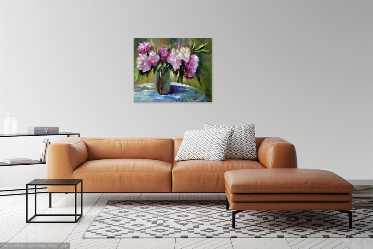 Still life with peonies For Sale 15