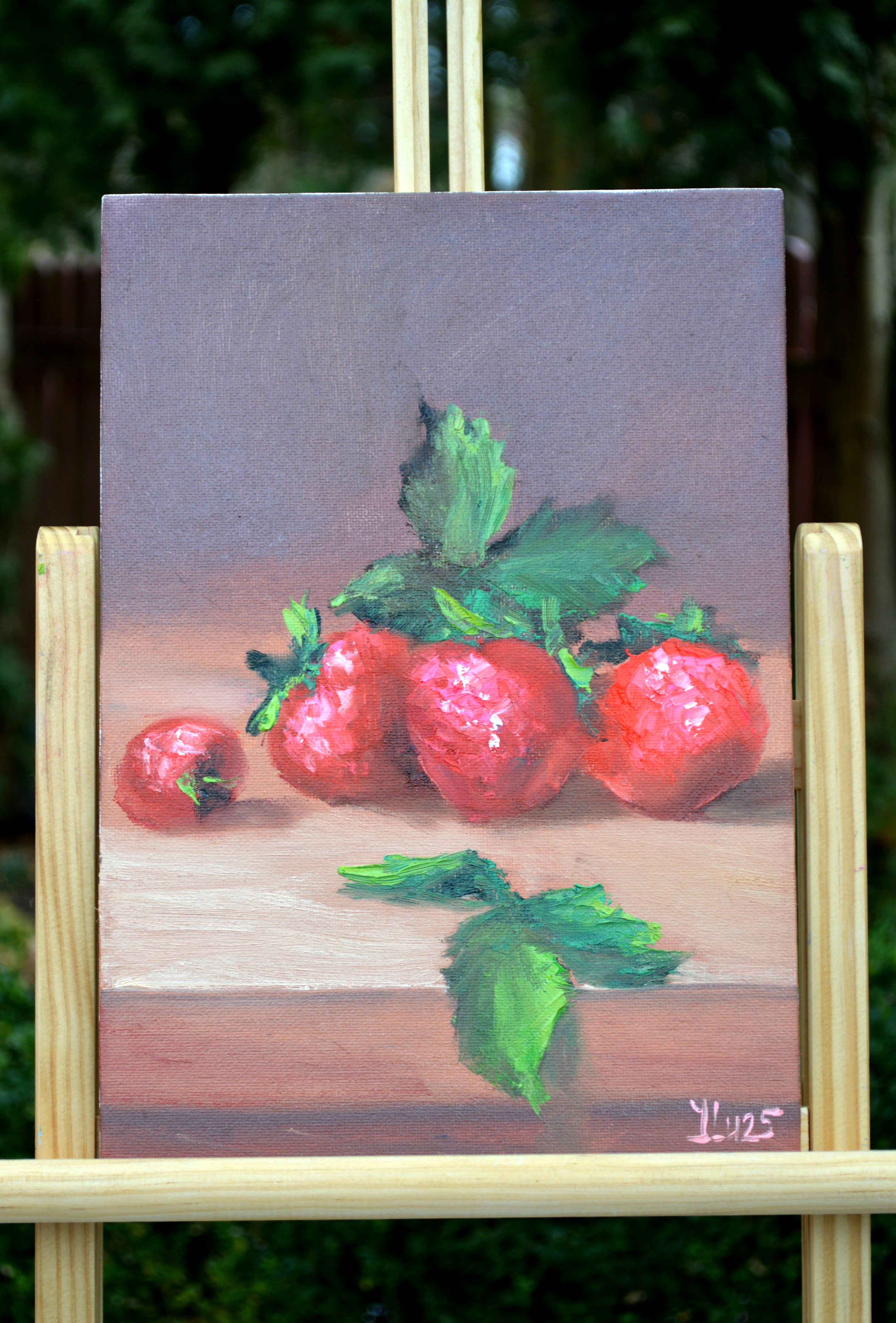 Erdbeeren 30X21 – Painting von Elena Lukina