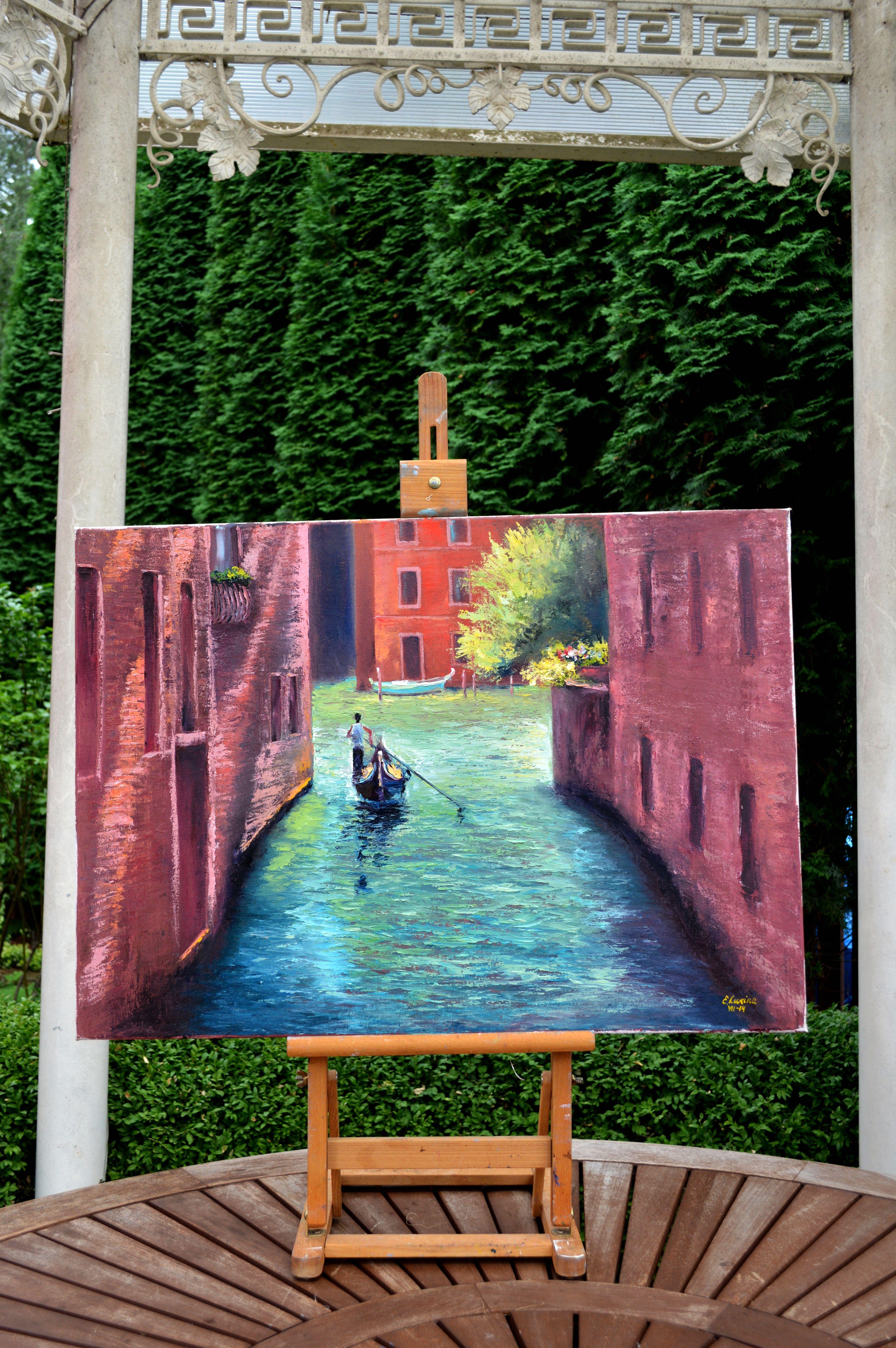 Calle en Venecia 50X70 - Painting de Elena Lukina