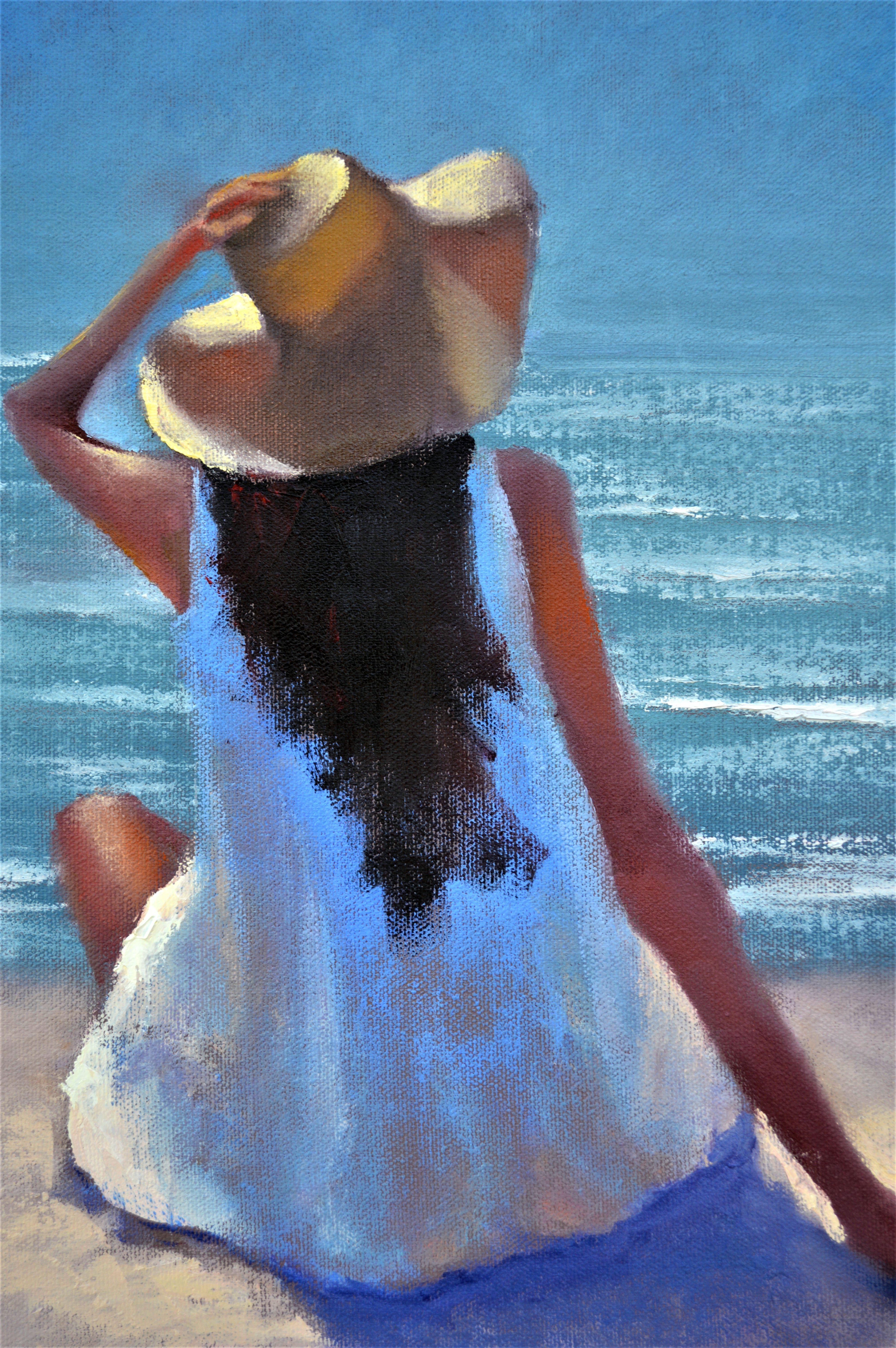 Sommer, Meer, Strand – Painting von Elena Lukina