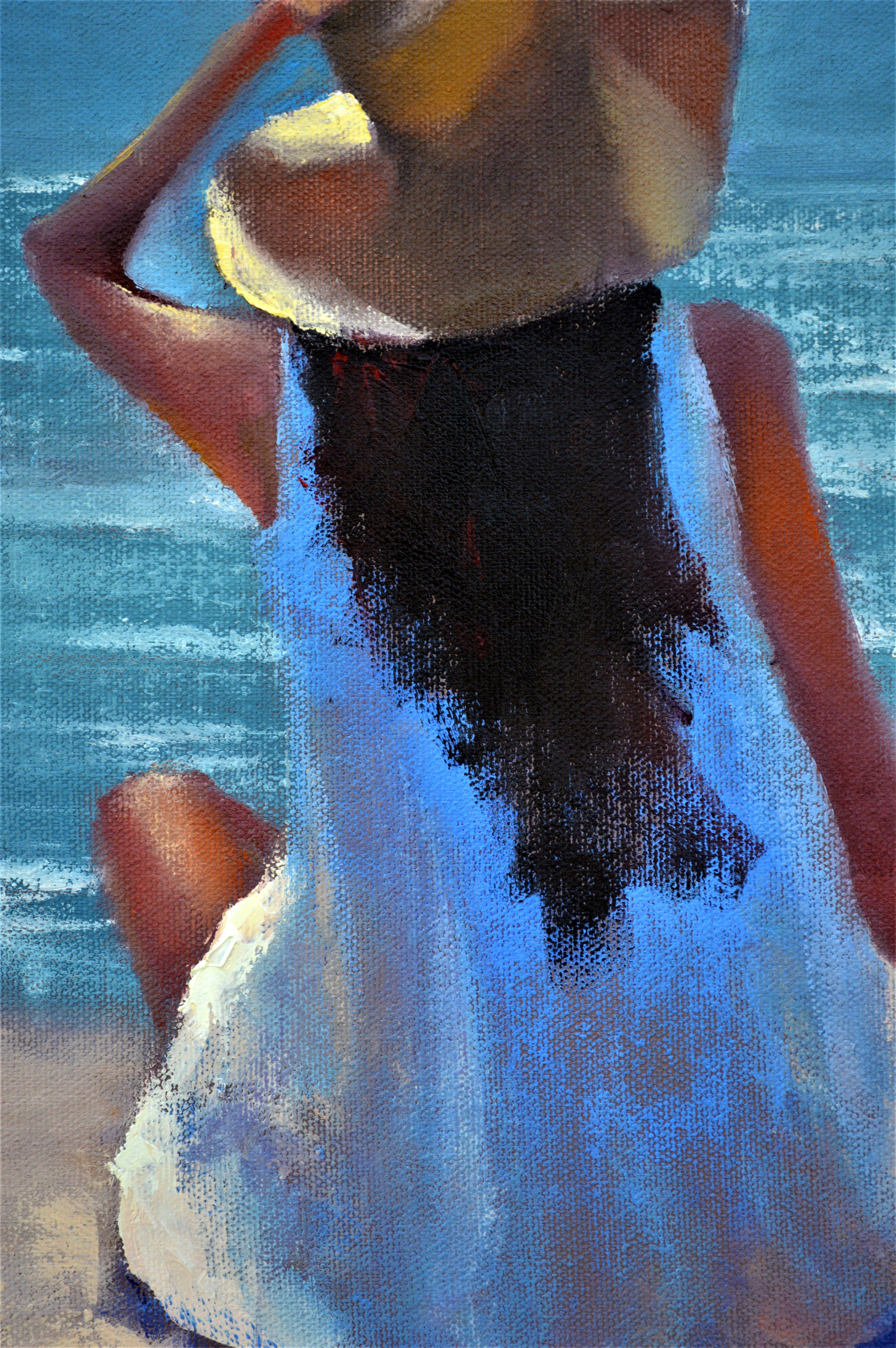 Summer, sea, beach - Expressionist Painting by Elena Lukina