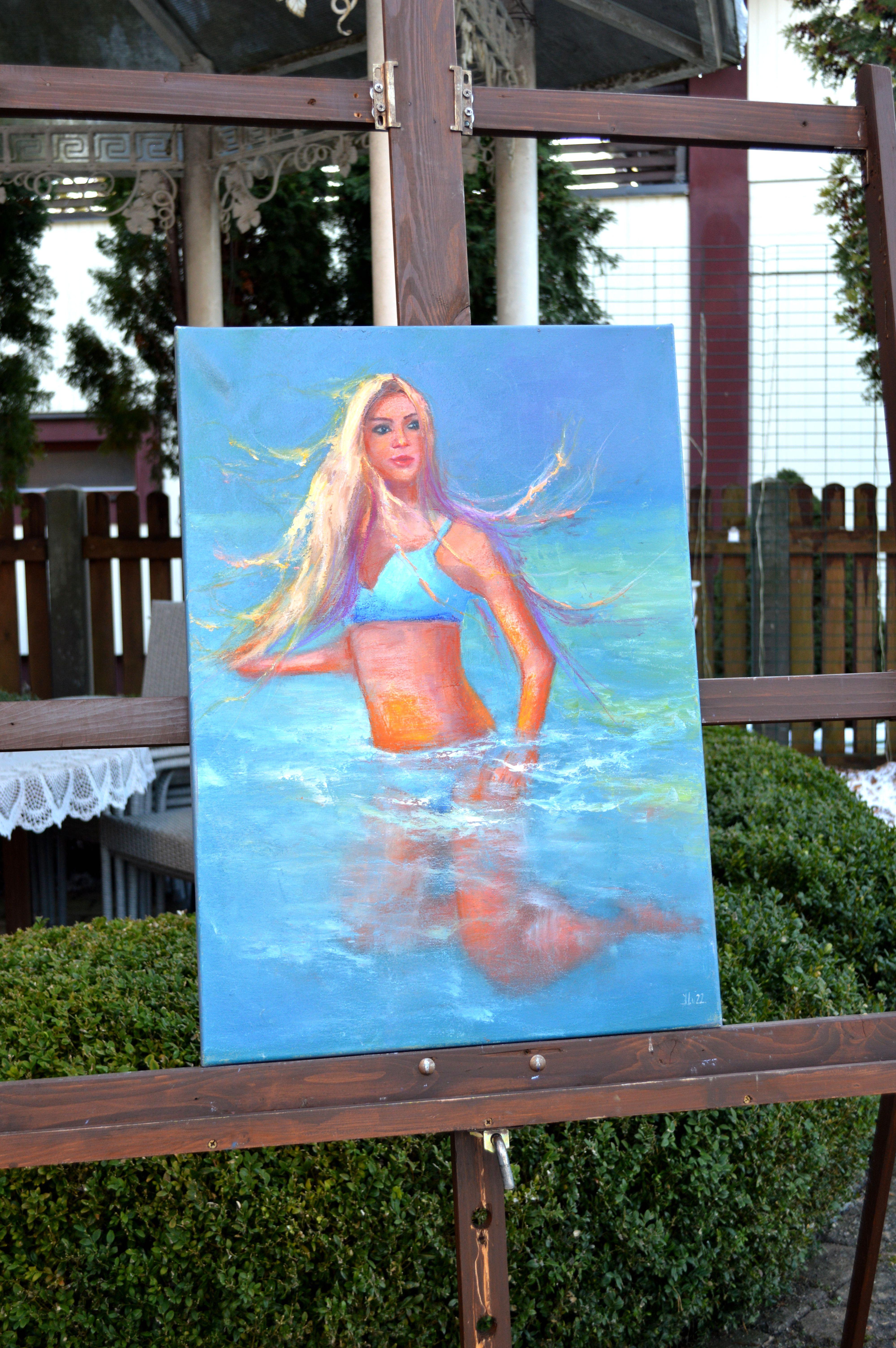 Freschezza estiva del mare - Painting di Elena Lukina