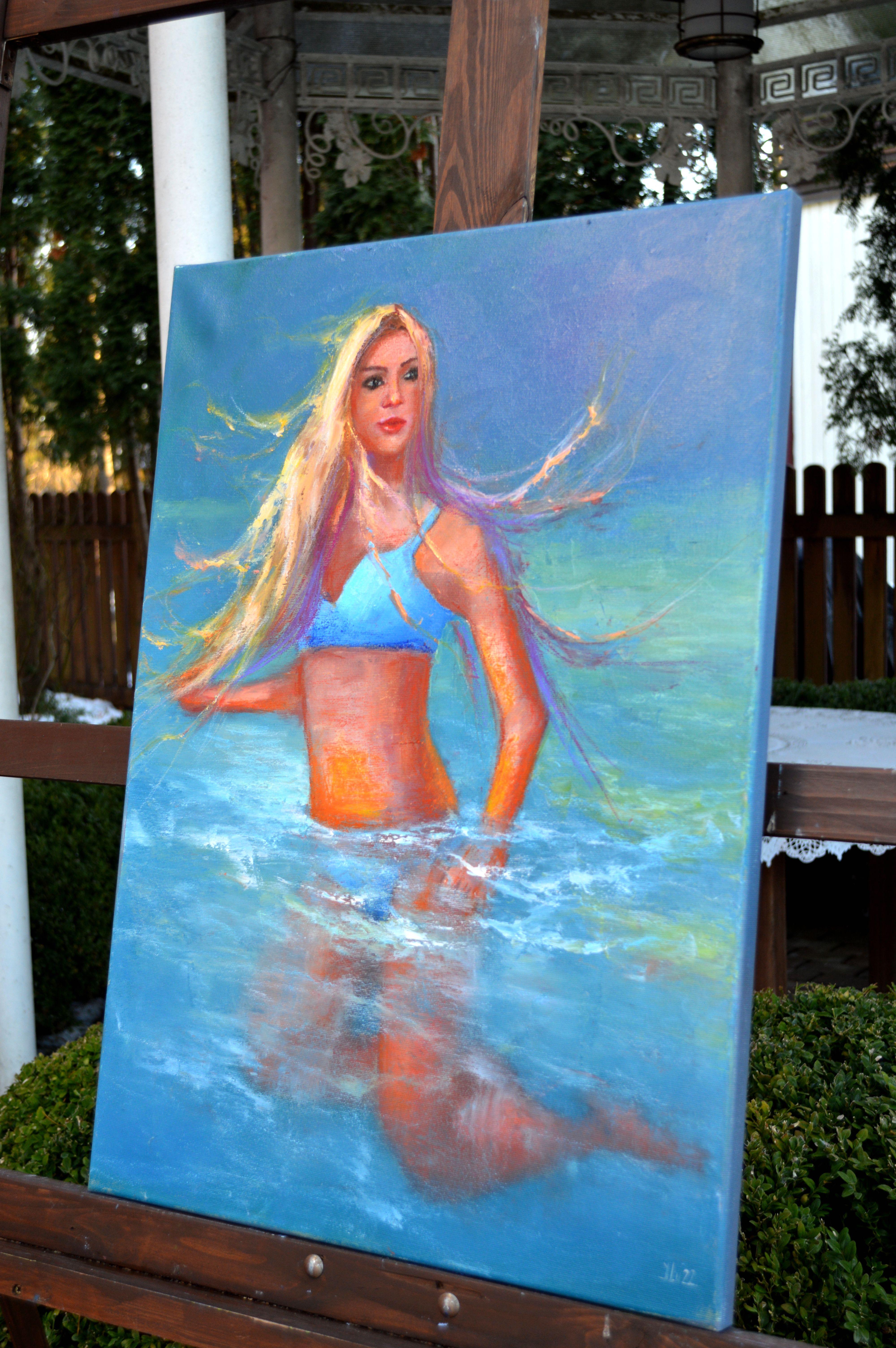 Freschezza estiva del mare - Interior Painting Blu di Elena Lukina