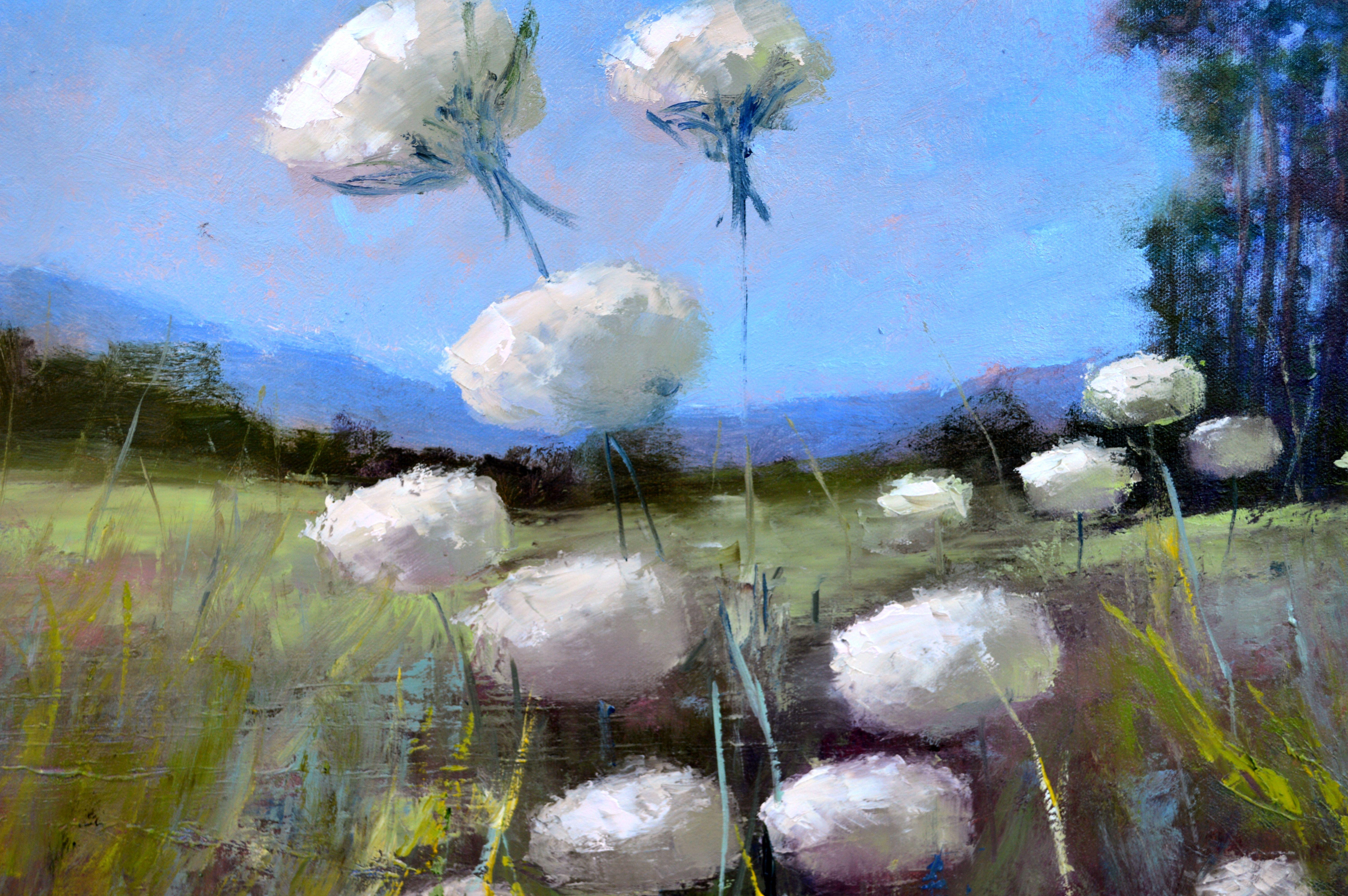 Sommerliche Wildkräuter auf dem Feld (Expressionismus), Painting, von Elena Lukina