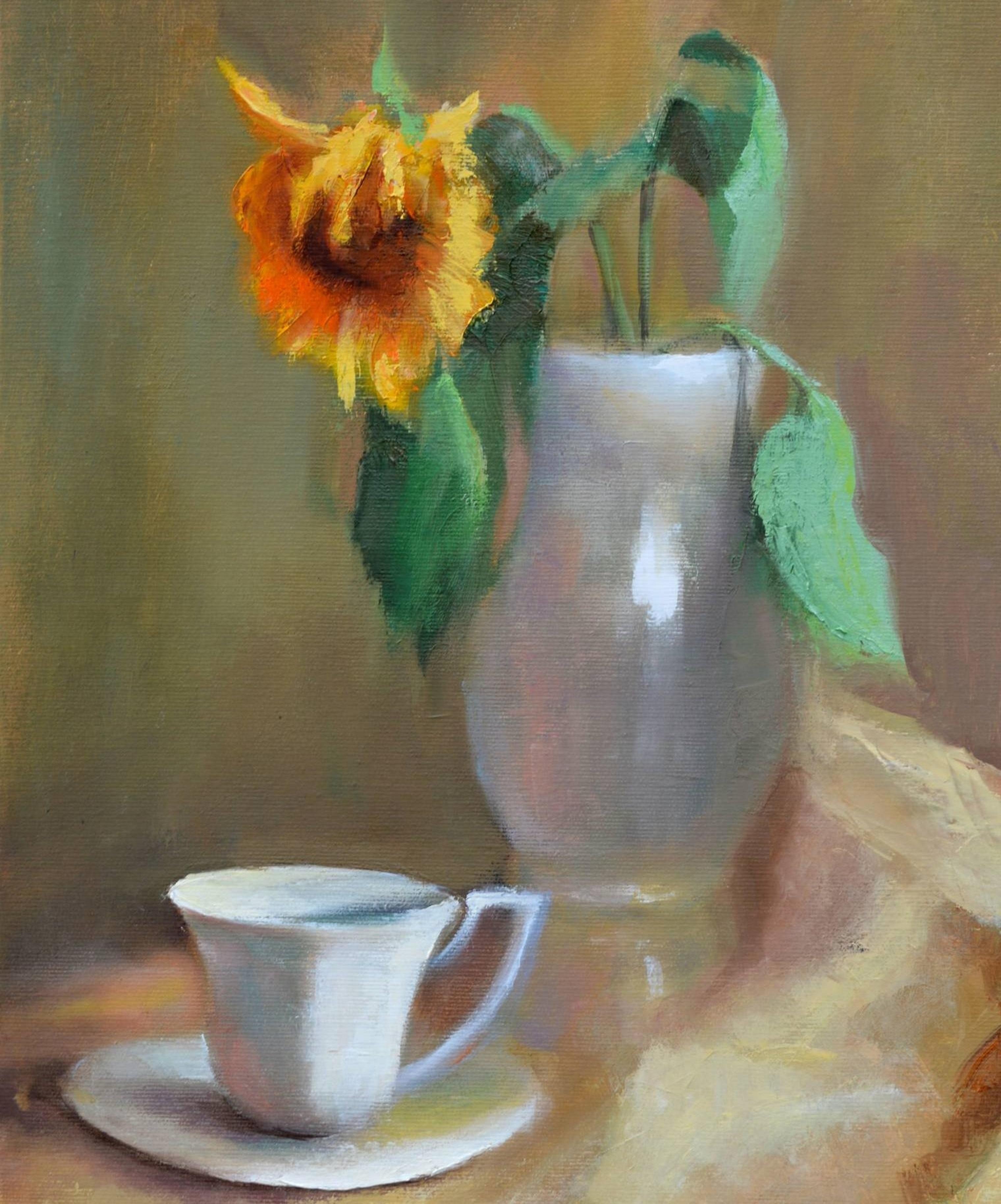 Sunflower 50X40 - Painting by Elena Lukina