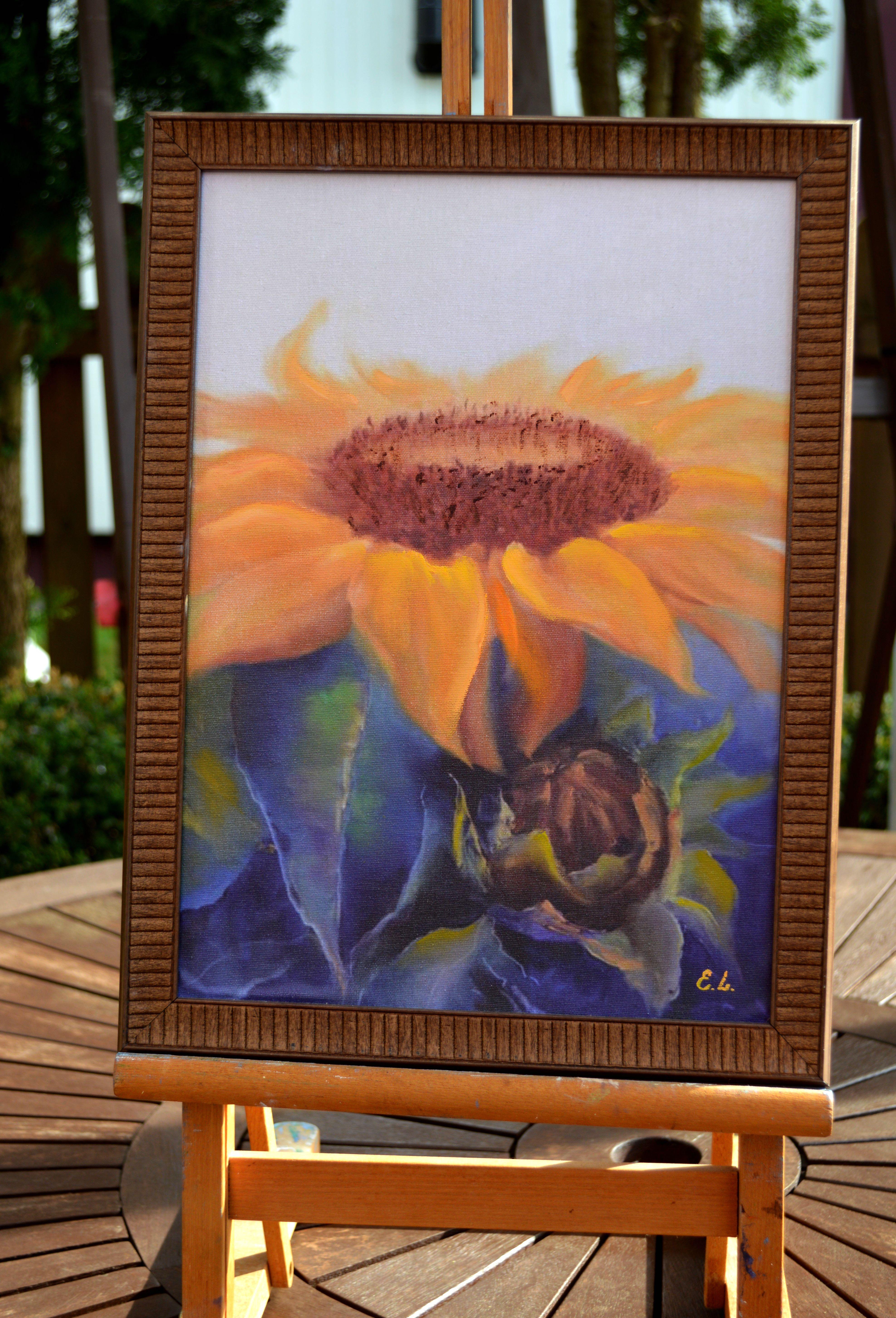 Sunflower - Painting by Elena Lukina