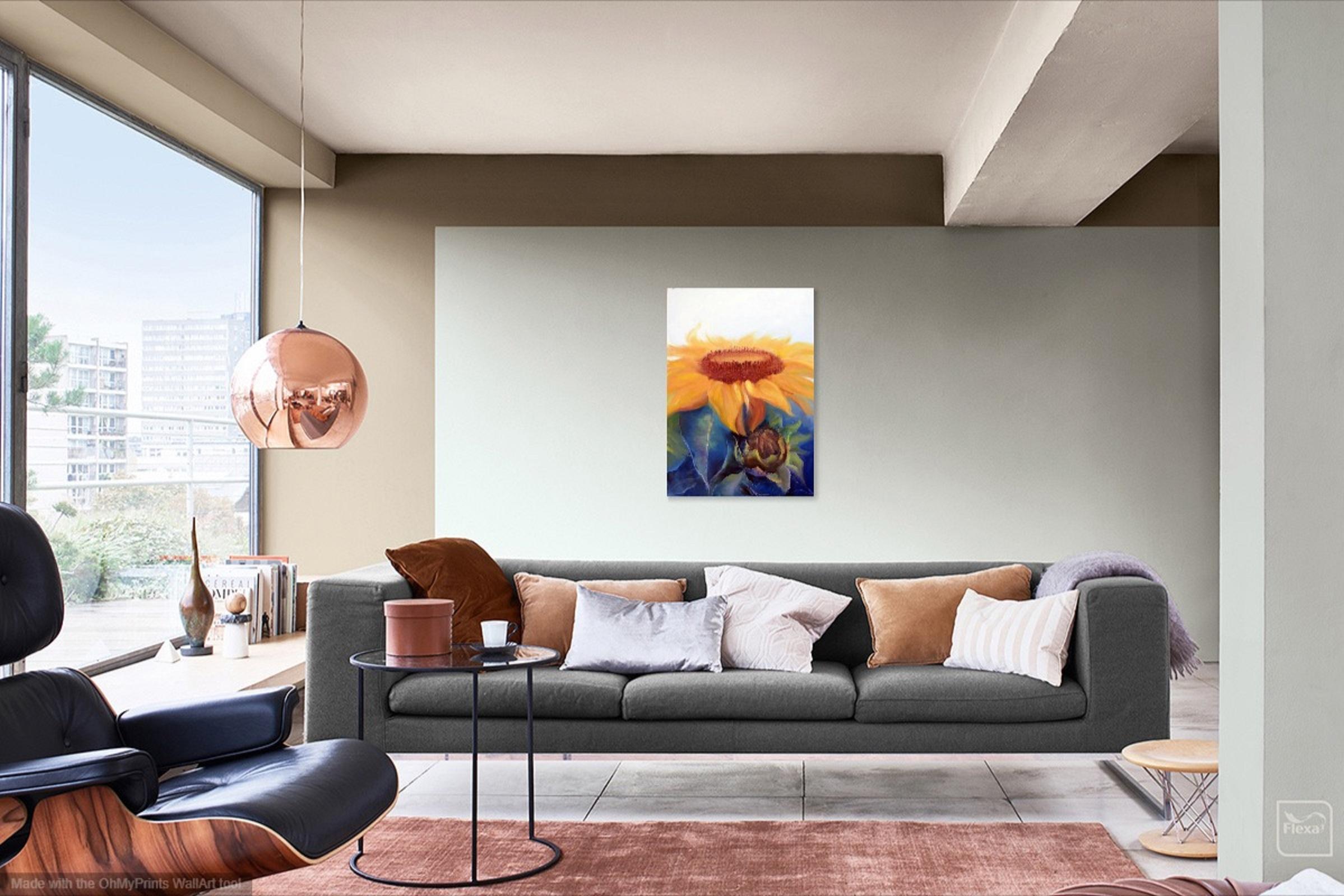 In questo olio su tela ho riversato la mia anima per catturare la vibrante essenza della vita. Con tratti decisi e tinte vivaci, ho abbracciato l'espressionismo e il realismo per evocare un senso di calore e crescita. Il girasole è alto, incarna la