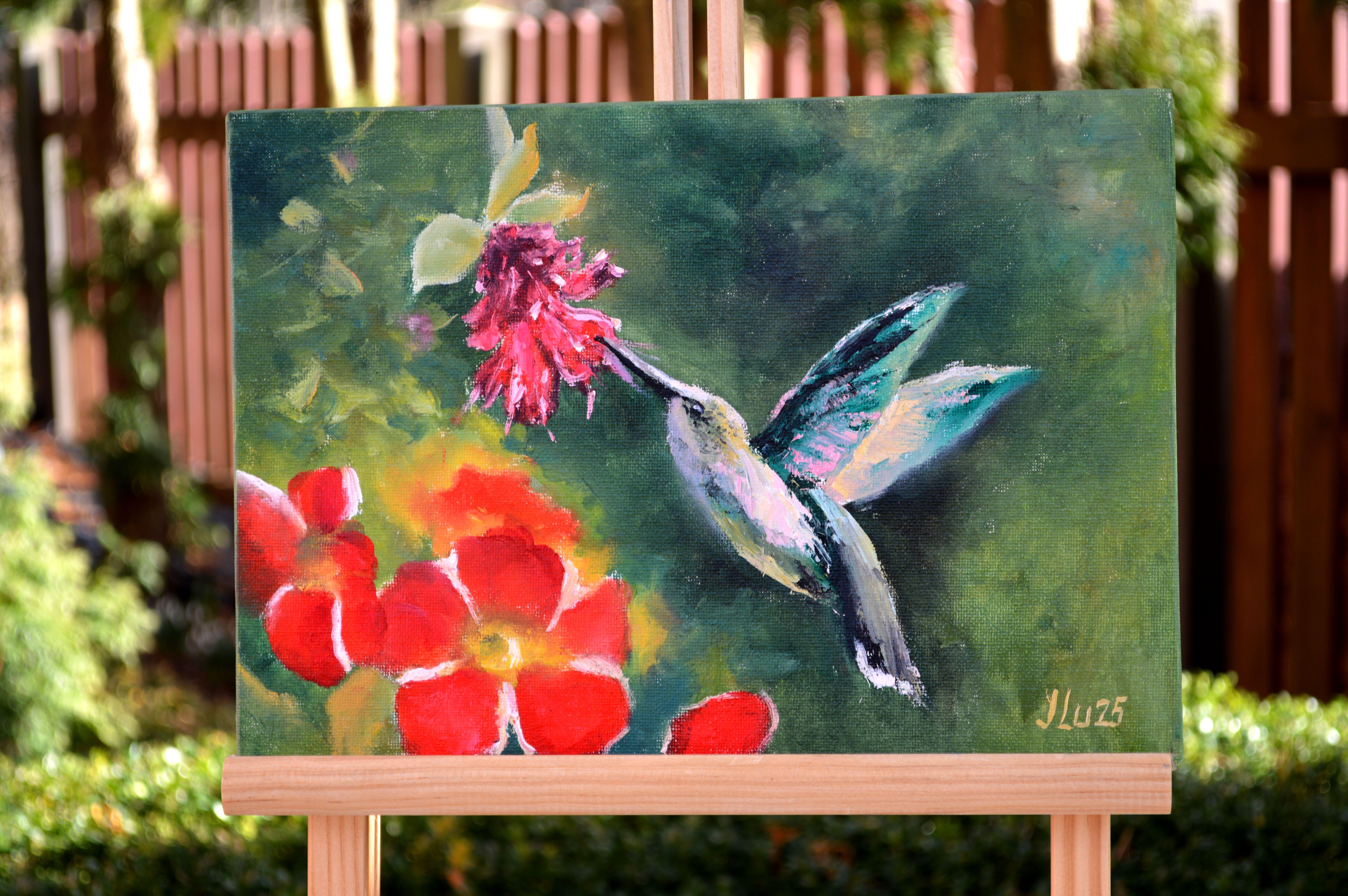 Nettare solare per colibrì - Painting di Elena Lukina