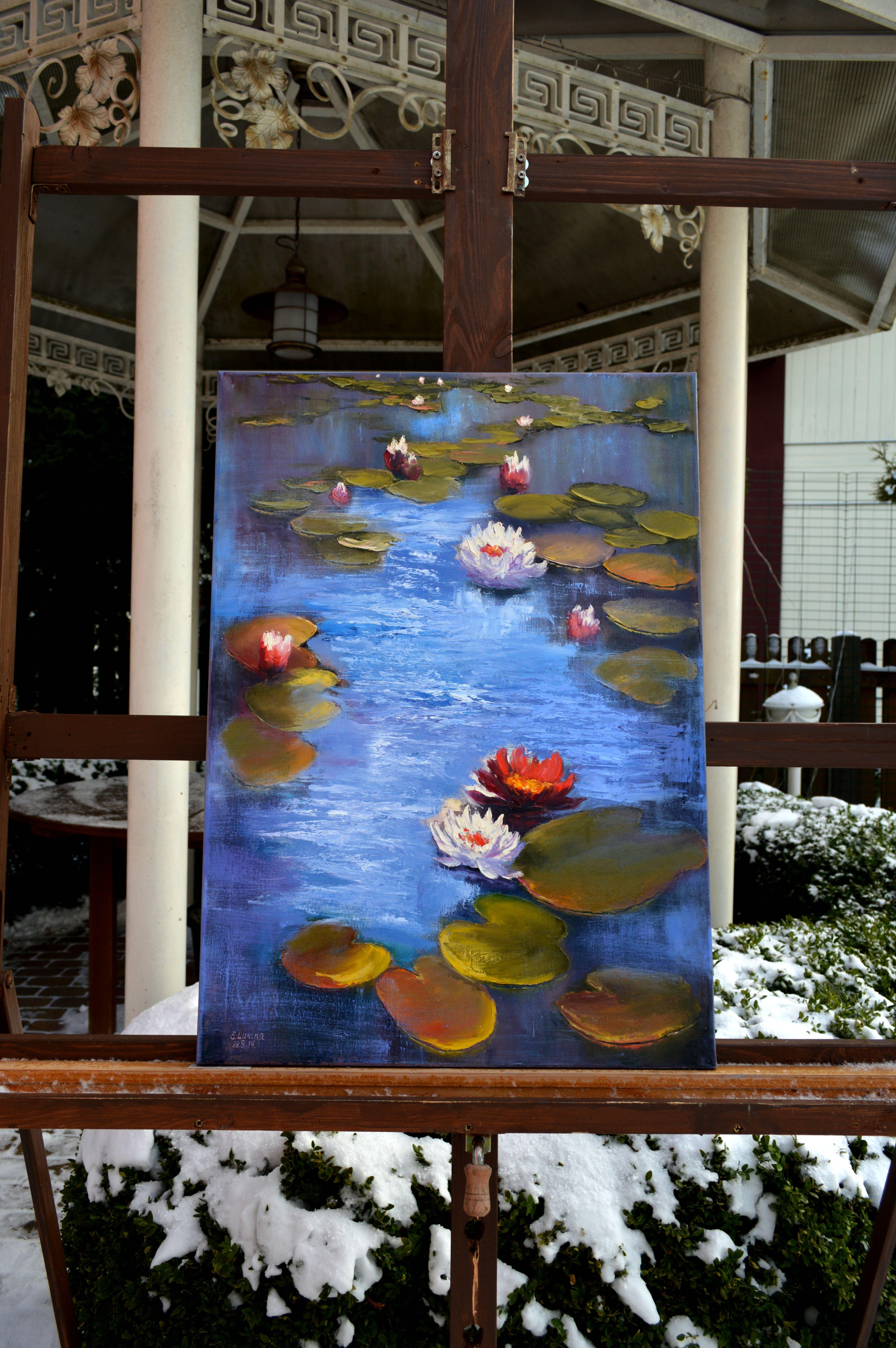 Sunny pond 70X50, Ölgemälde im Angebot 2