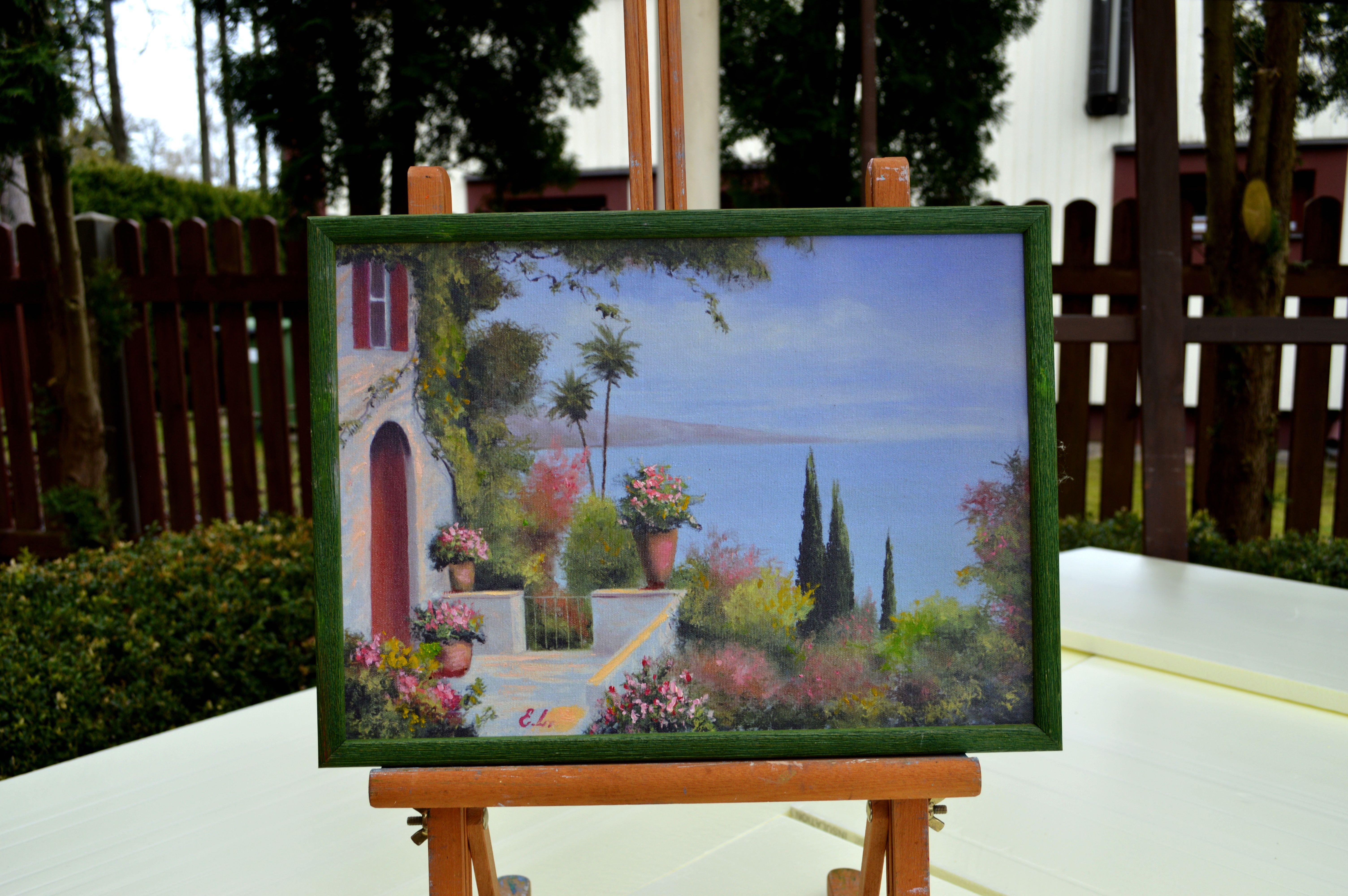 Terrasse ensoleillée - Painting de Elena Lukina