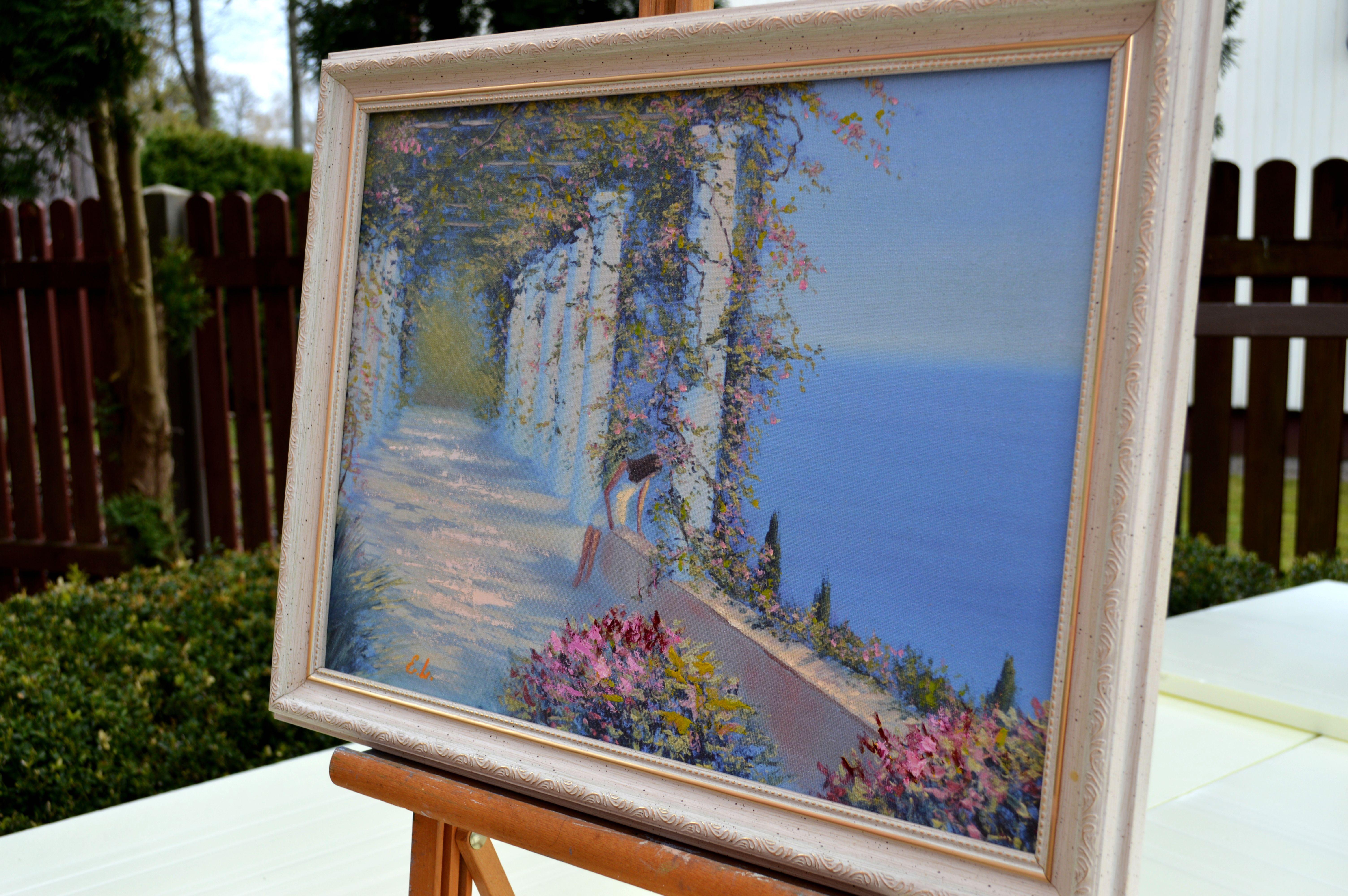 Ho riversato il mio cuore nella creazione di questa stampa giclée, una vivida danza di colori e luce che celebra la serena bellezza della natura. Ispirandomi all'interazione tra espressionismo e impressionismo, ho cercato di catturare un momento di