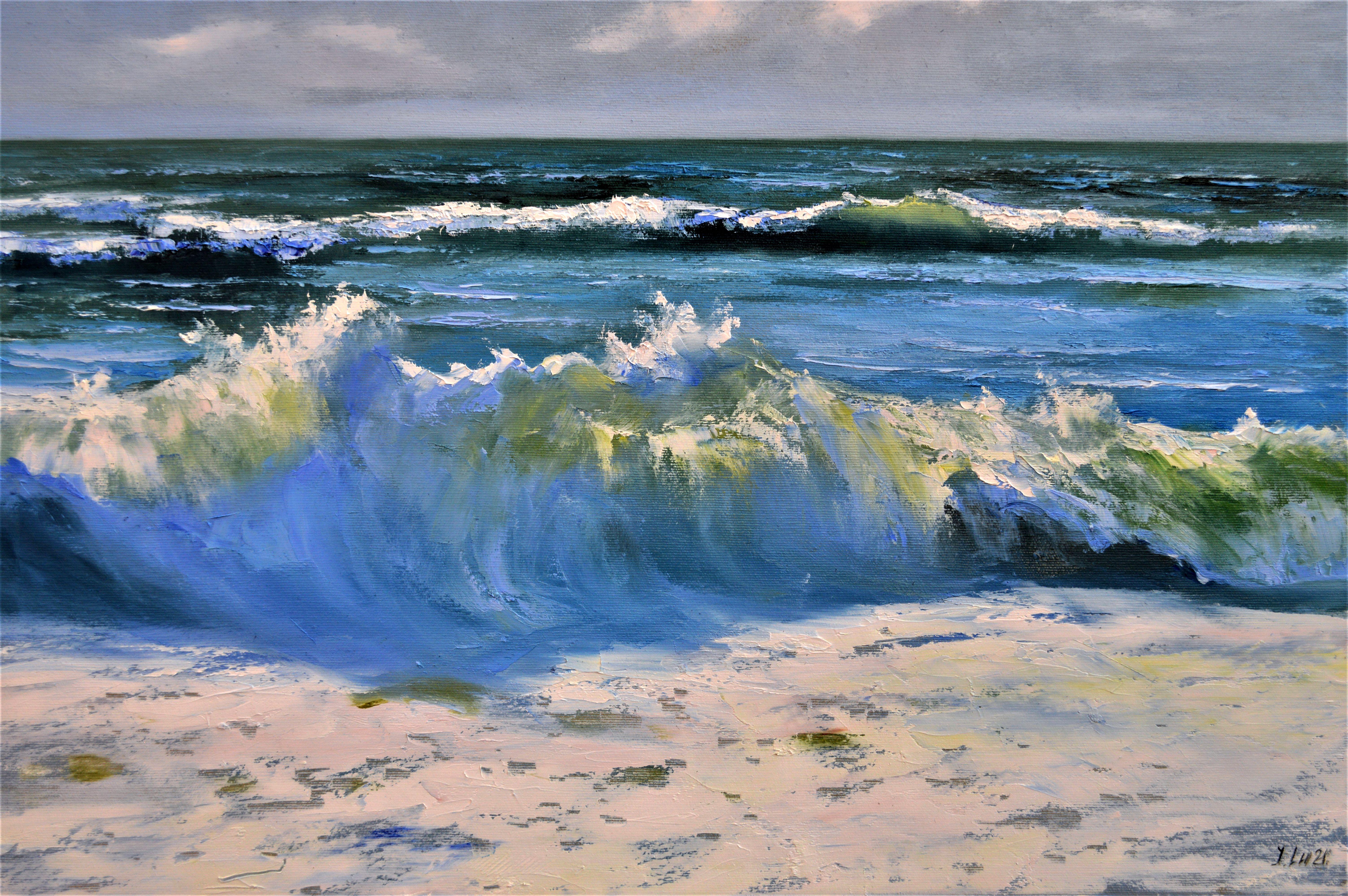 Waves dorées 50X70 en vente 6