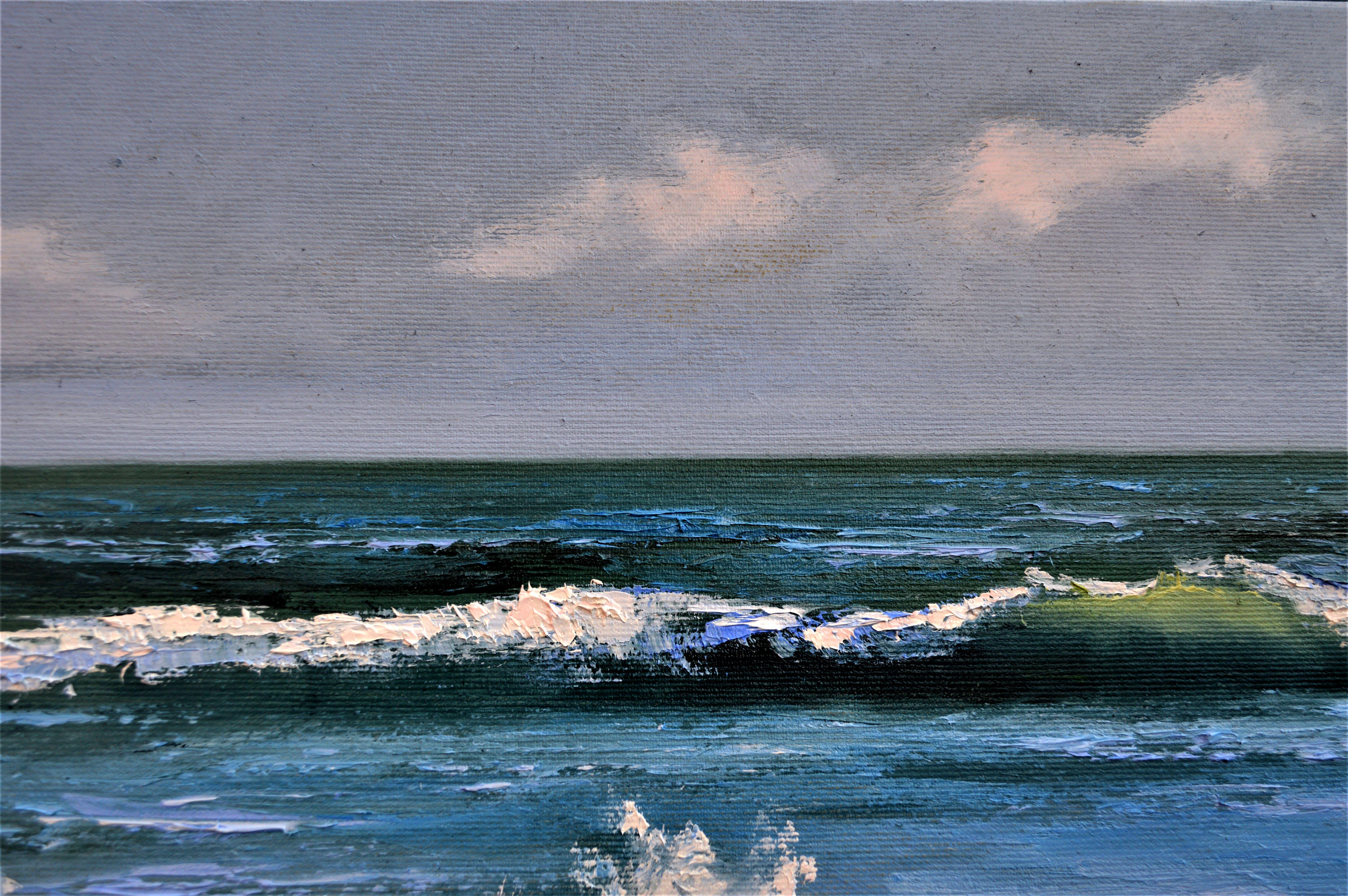 Waves dorées 50X70 en vente 8