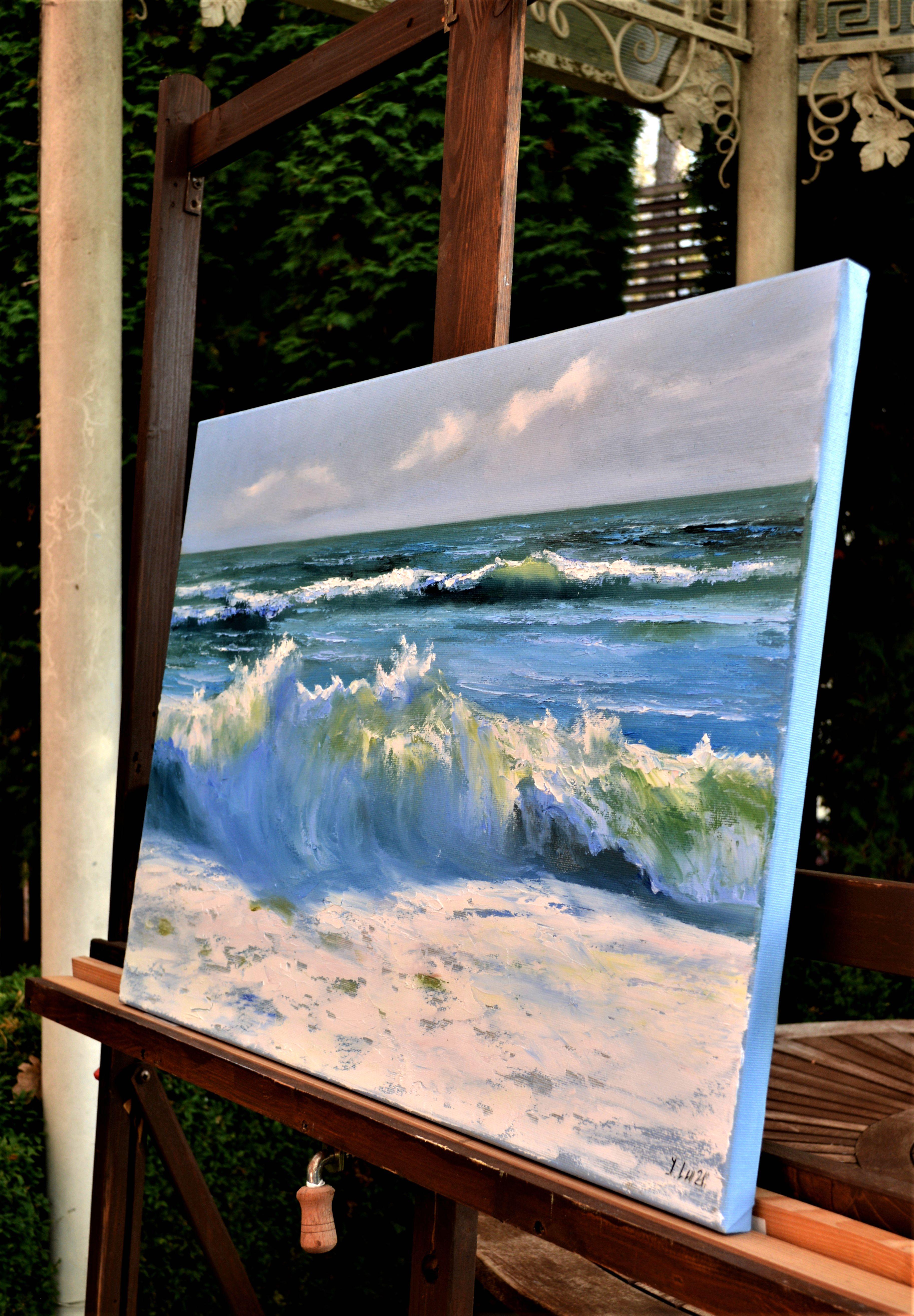 Waves dorées 50X70 en vente 1