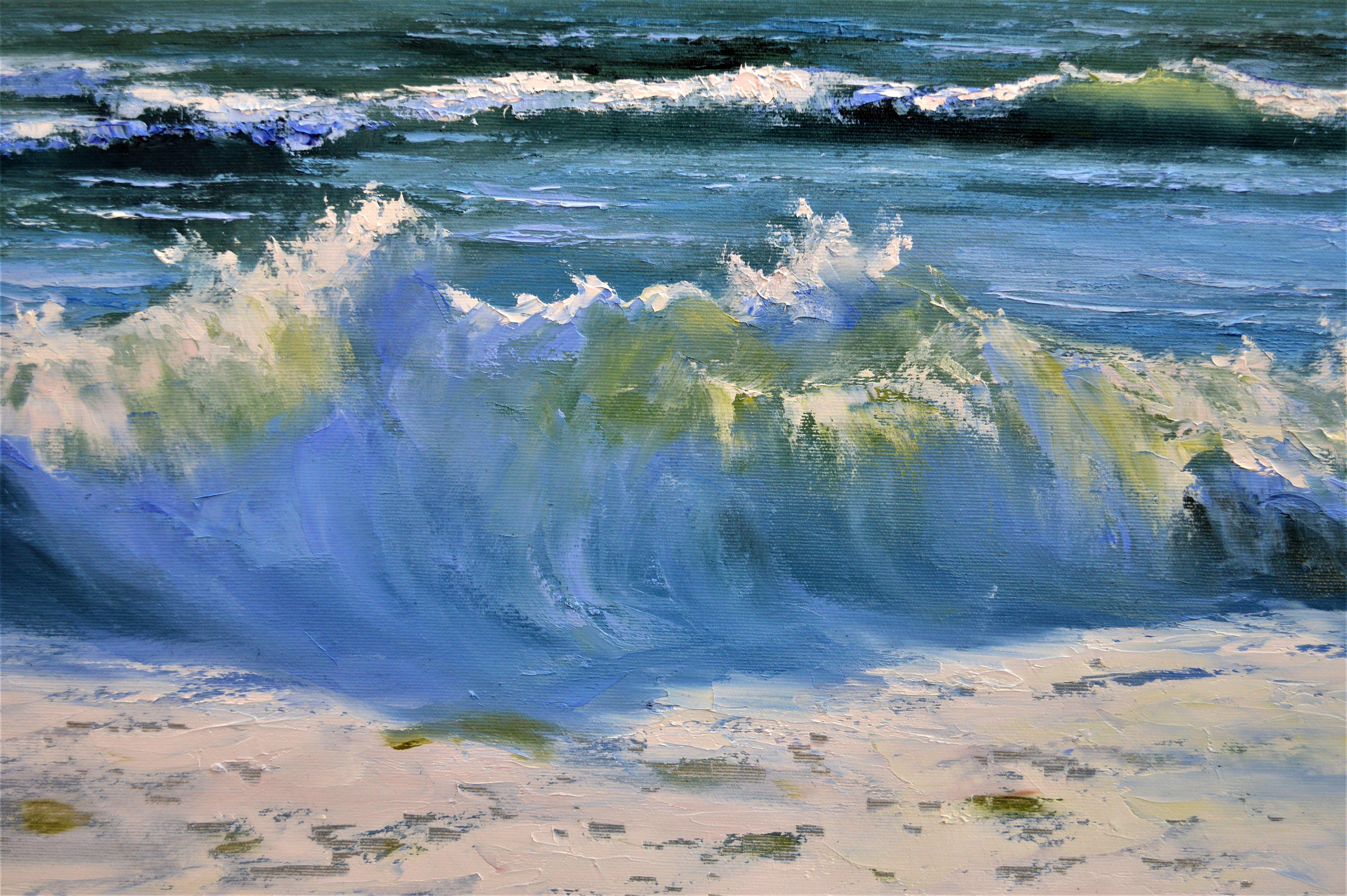 Waves dorées 50X70 en vente 3