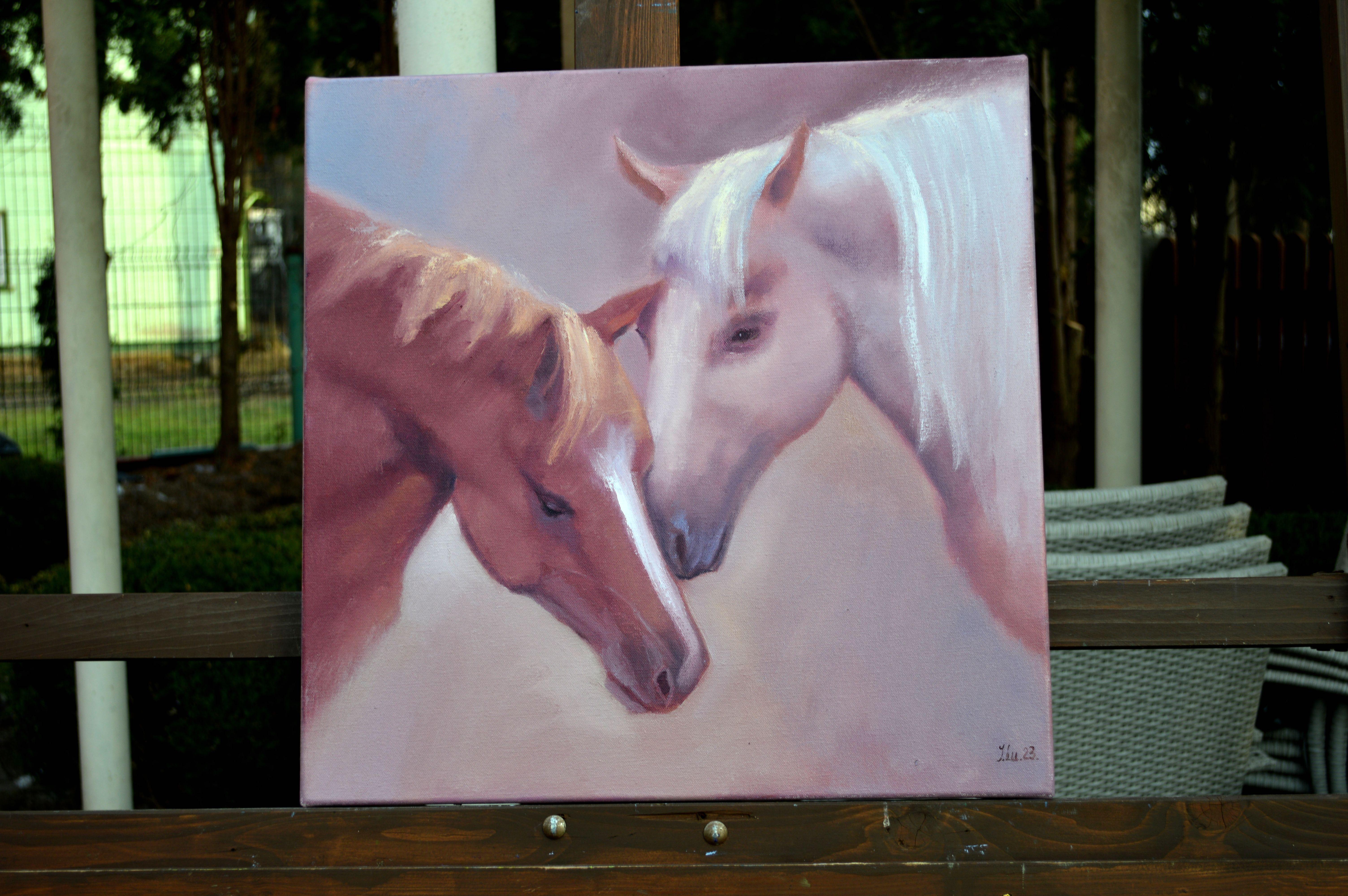 Tender love 50X50 oil, Valentine’s Day gifts art For Sale 8