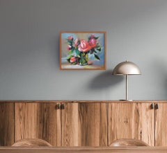 "The Fragile Rhythm of Petals" Horizontal Oil Painting – 2017