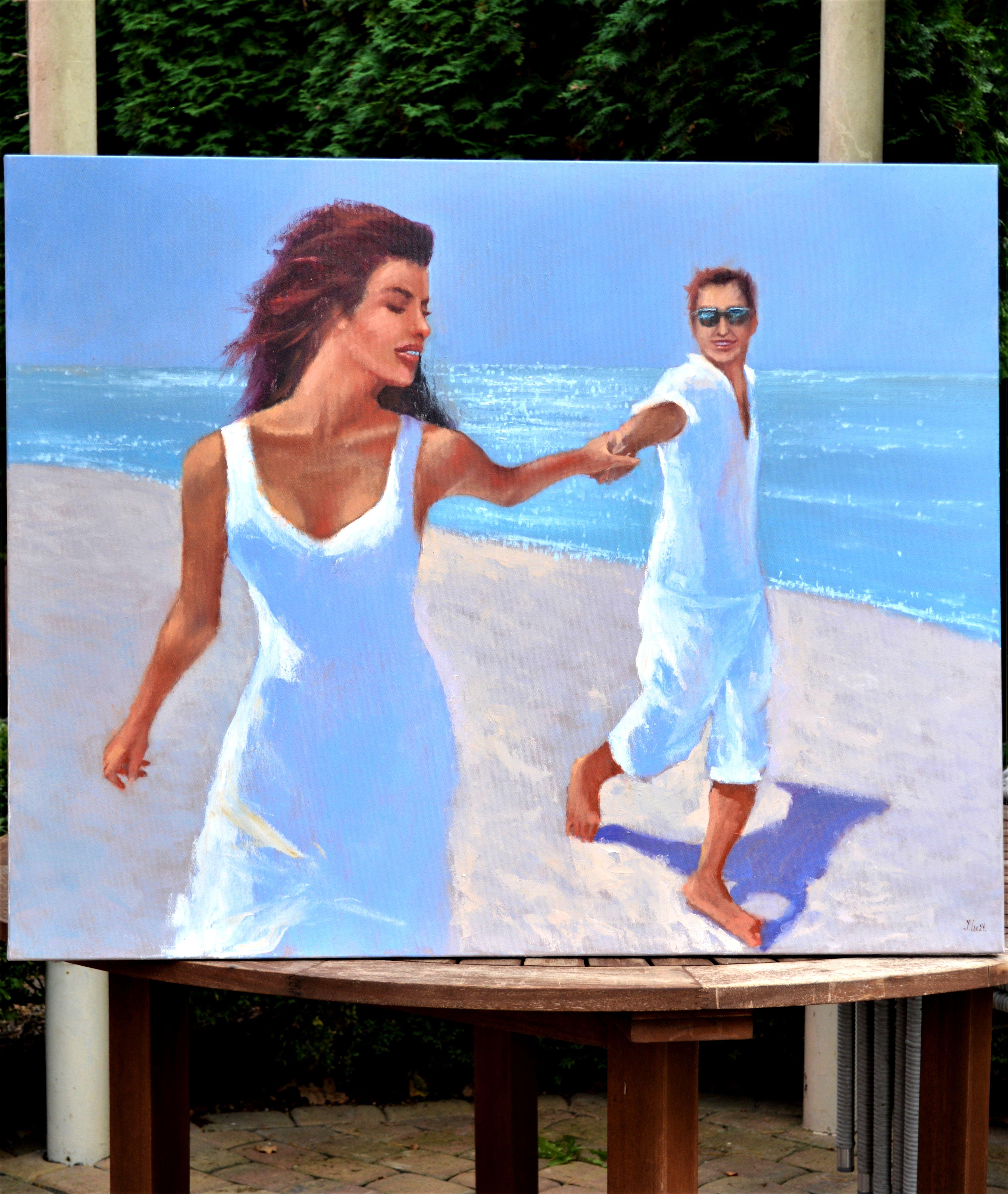 Die Welt gehört Ihnen 80X100 Ölgemälde (Expressionismus), Painting, von Elena Lukina