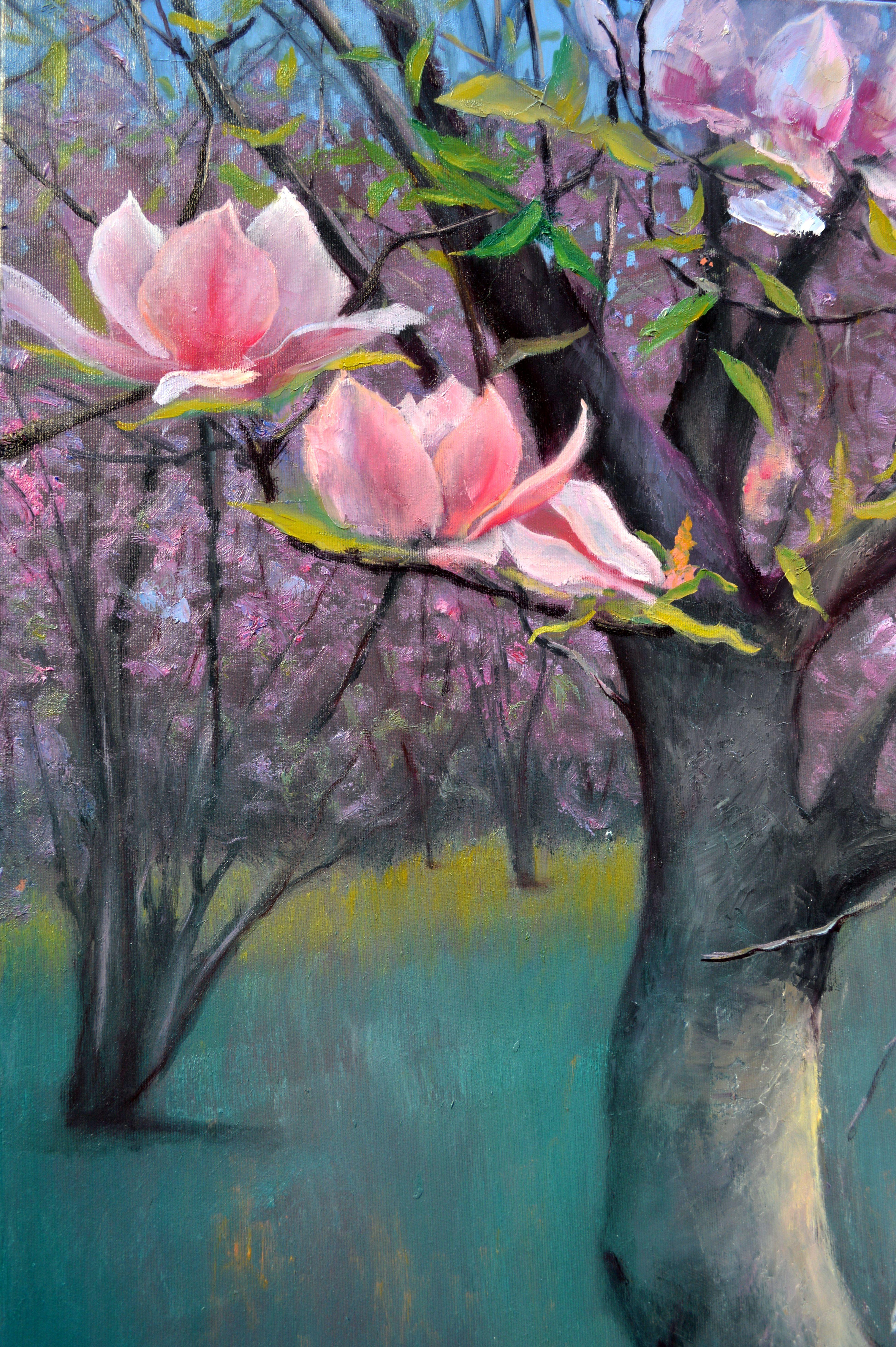 Tree of Life - Gray Interior Painting by Elena Lukina
